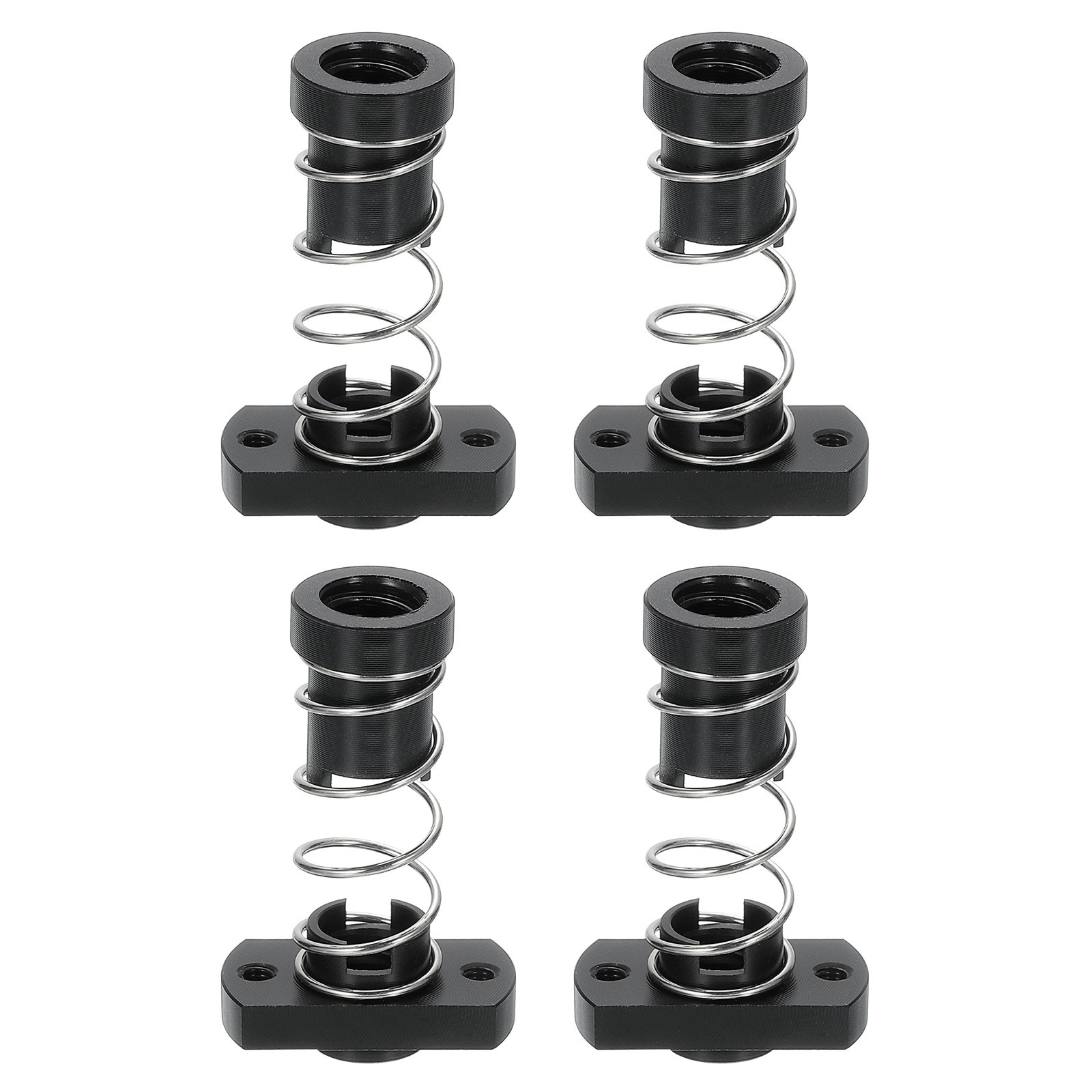 4Pcs Anti Backlash Spring Loaded Nut(2mm Pitch, 1 Start, 2mm Lead, 2-M3 Holes)