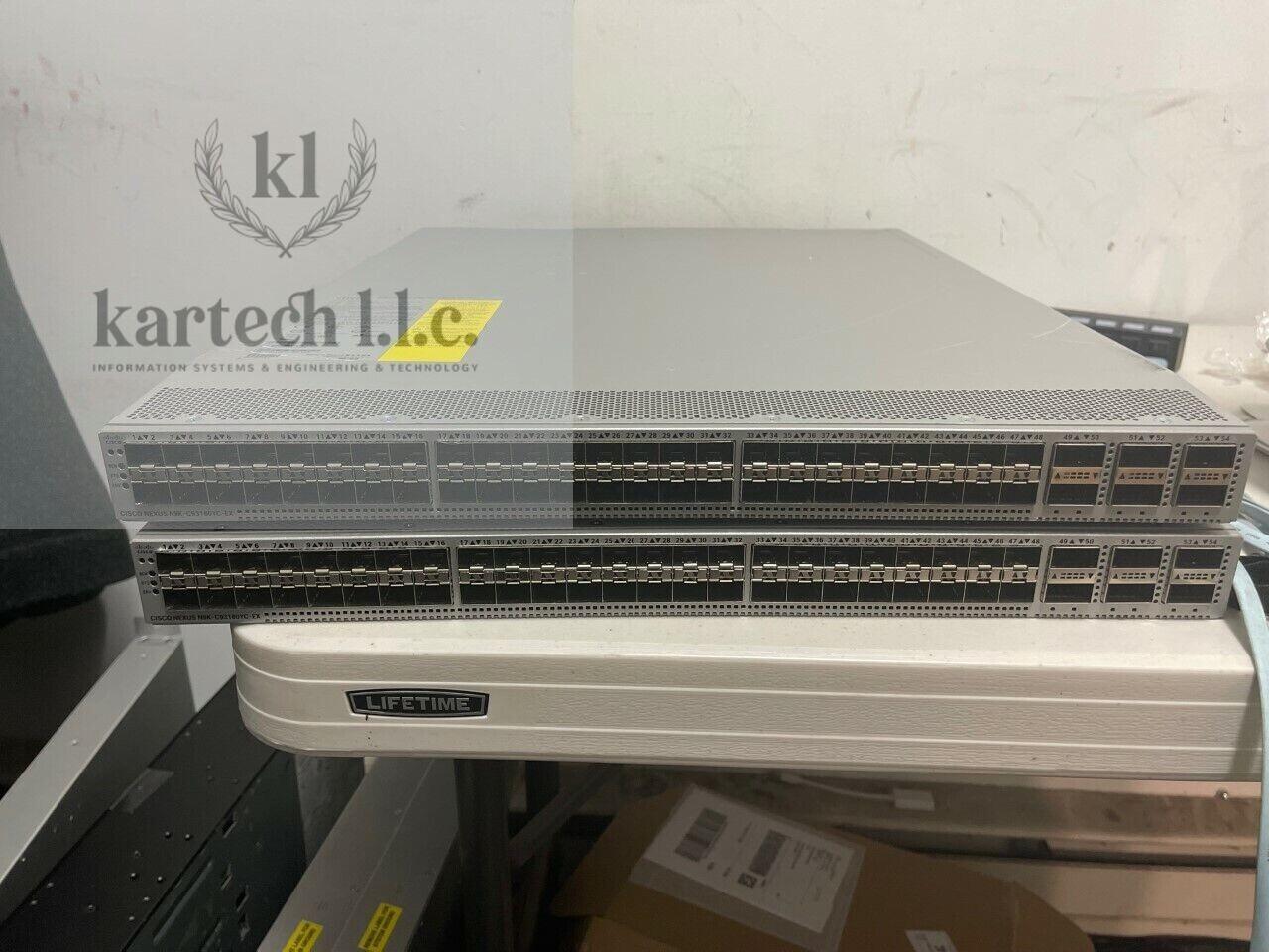 Cisco N9K-C93180YC-EX 48 Port Switch 2x P.S. 4x Fans Front to Rear  Airflow