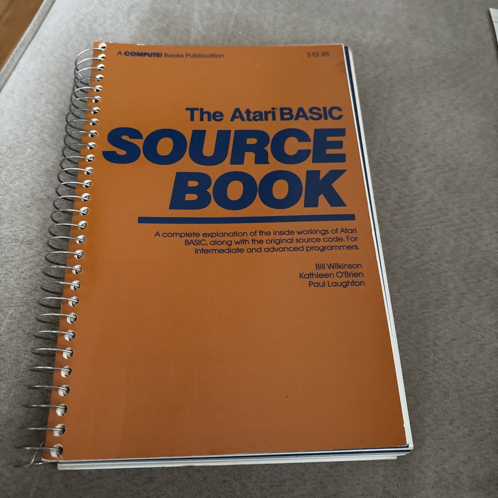 VINTAGE COMPUTE BOOKS PUBLICATION THE ATARI BASIC SOURCE SPIRAL BOUND BOOK