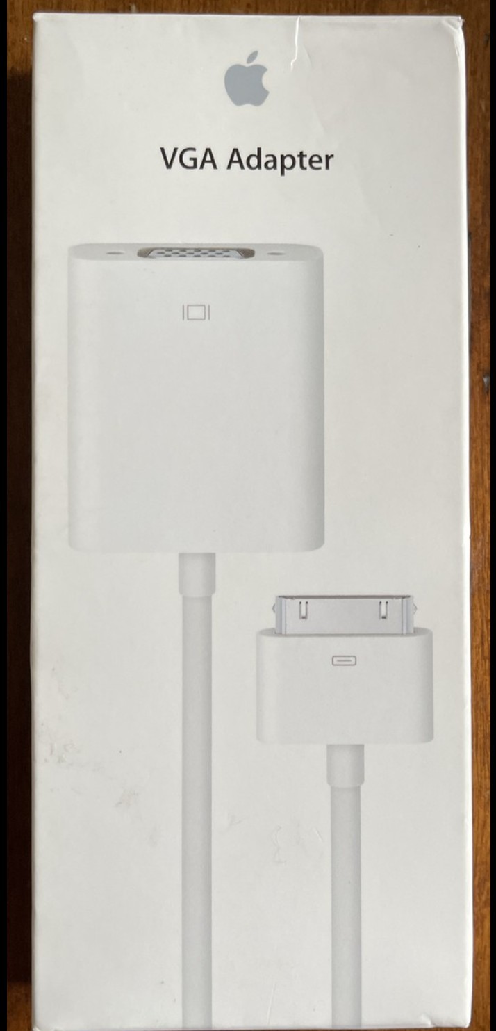 Apple VGA to 30-pin Adapter A1368 for iPad or iPhone MC552ZM/B - New