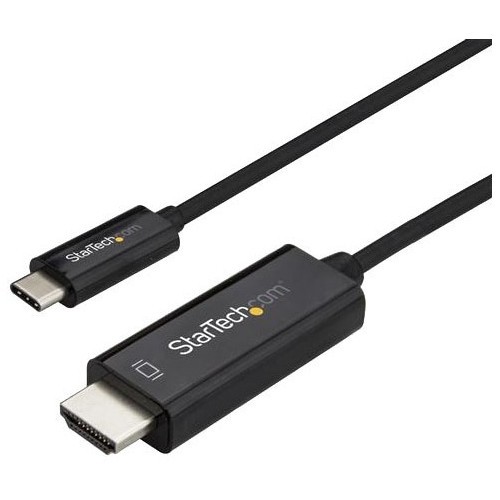 StarTech 3ft USB-C to HDMI 2.0 Video Cable, 4K 60Hz, Black, HDCP 2.2/1.4