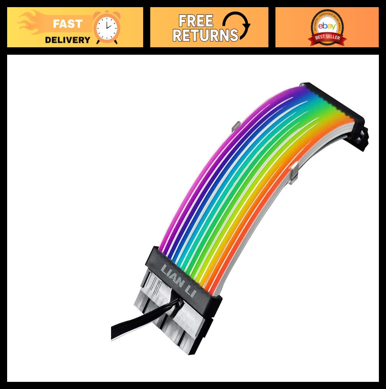 RGB LED Extension Cable 24-Pin ATX Power Connector - Addressable Lighting Strime