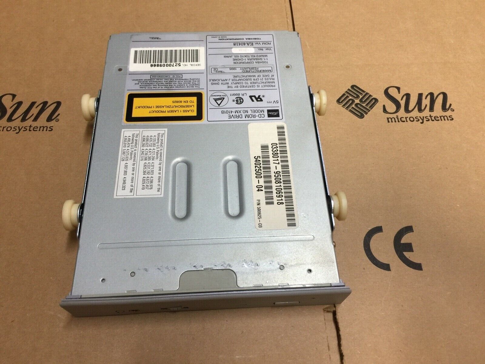 SUN 540-2500, 4x CDROM SCSI+4 Rubber Wheel,  for SparcStation 5/20, Test-PASS