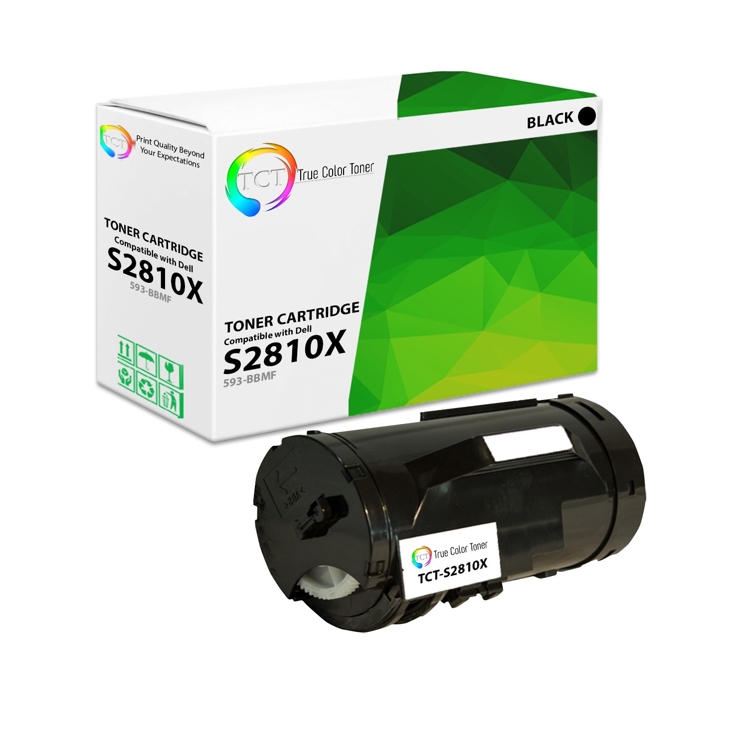 TCT S2810dn For Dell 593-BBMF High Yield Black Compatible Toner Cartridge