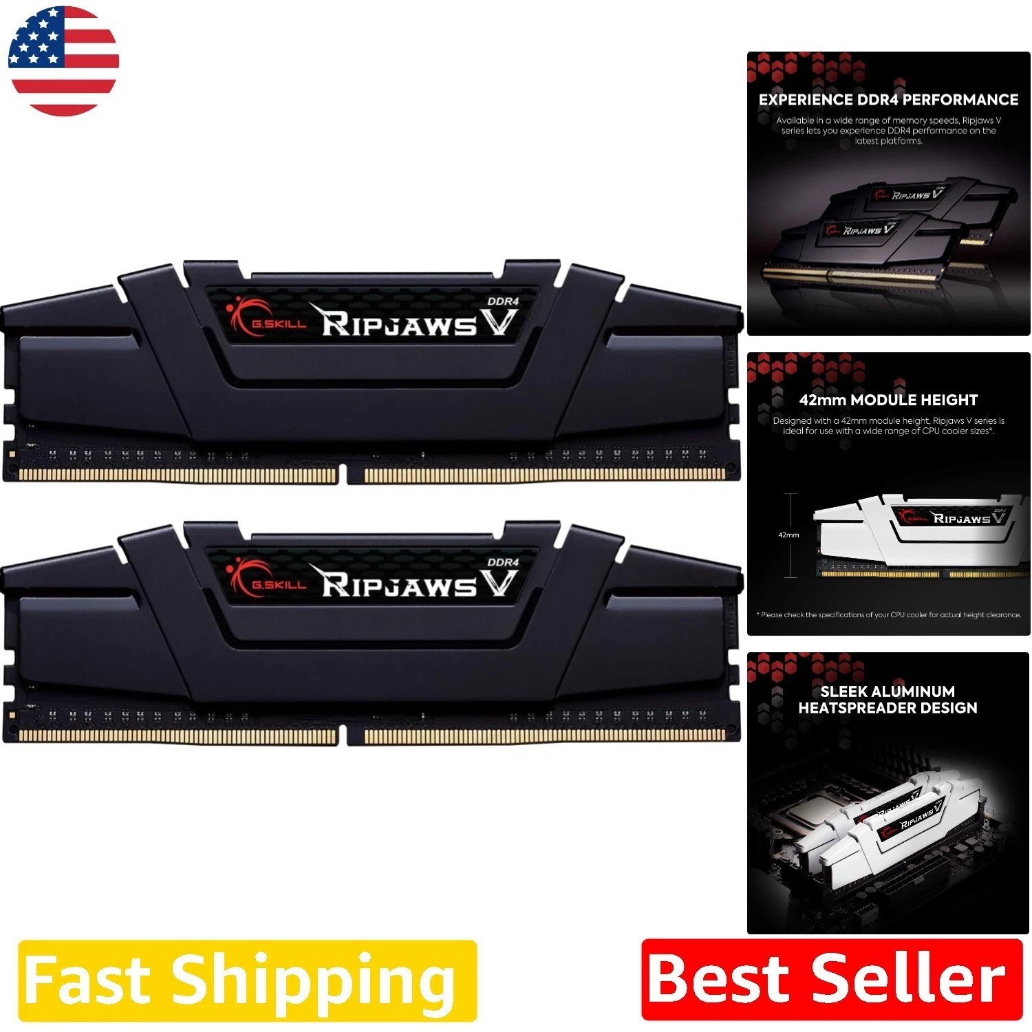 High-Speed 16GB DDR4 Desktop RAM 3200MT/s XMP 2x8GB CL16 Value