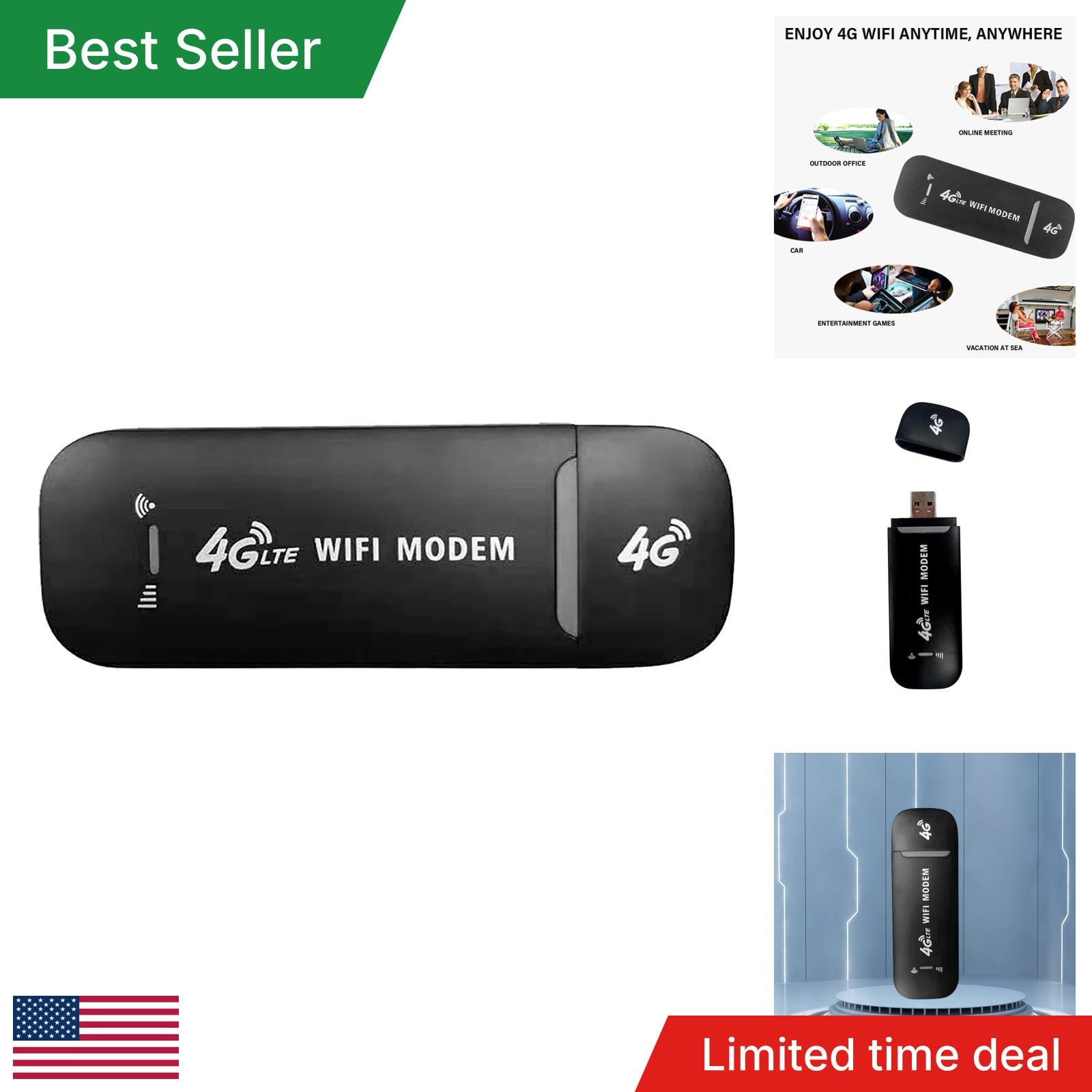 4G LTE USB Modem Dongle 150Mbps Wireless Network Adapter For Laptop PC Network