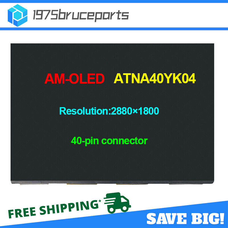 New ATNA40YK04 with touch 40 Pins OLED 2880×1800 For ASUS ZenBook14X UN5401Q