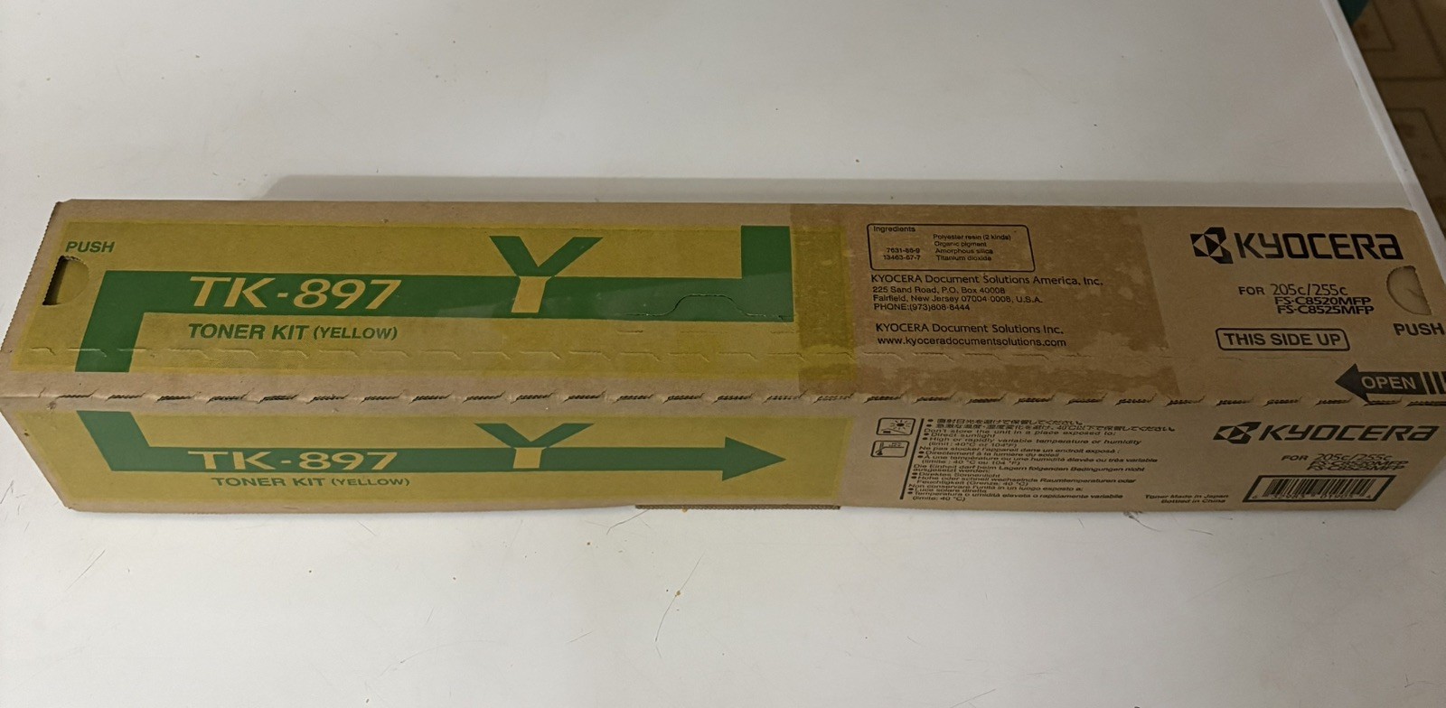 Kyocera TK-897 Yellow Toner Cartridge Genuine OEM Original