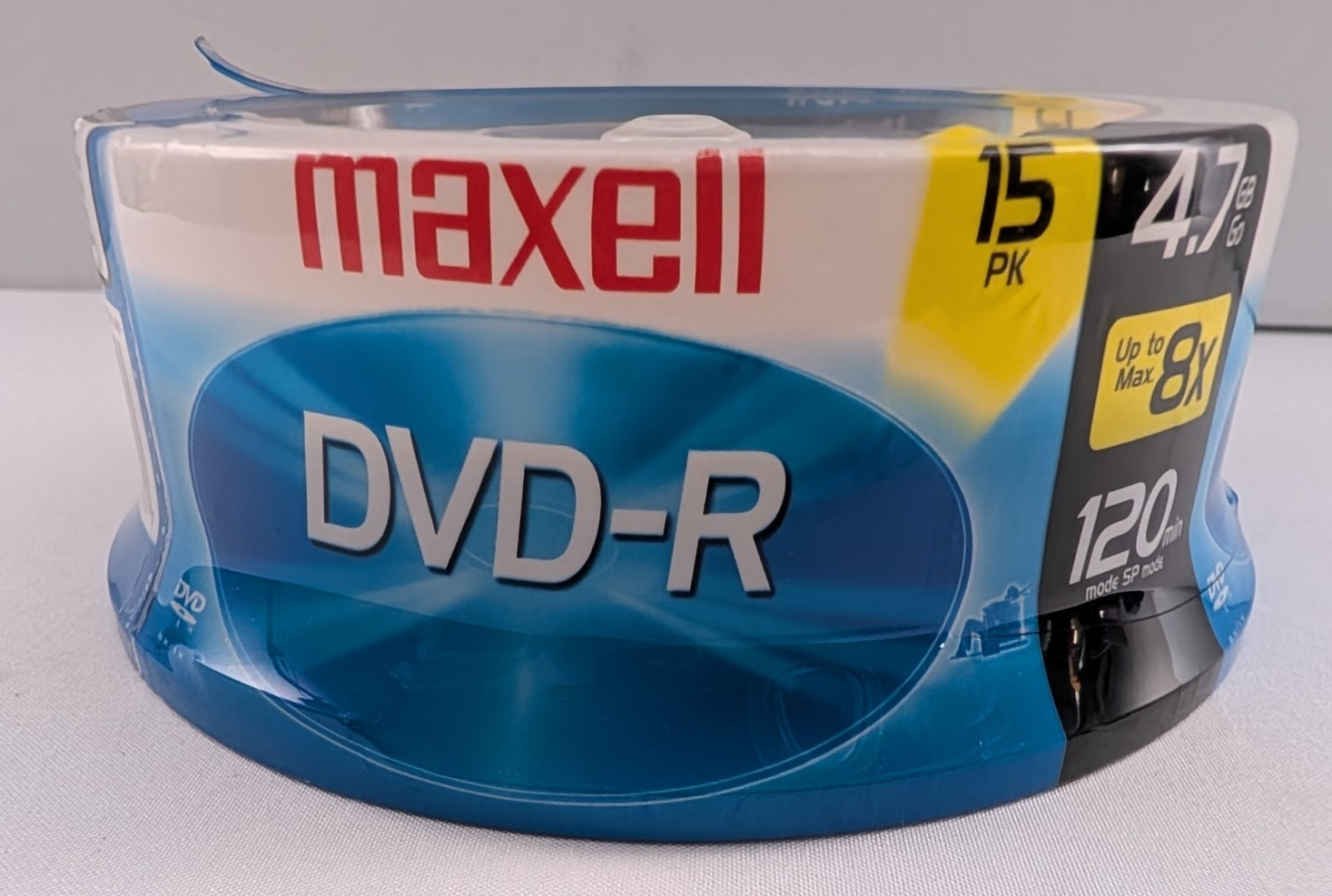 Maxell DVD-R 15 Pack 4.7GB 8x Blank Discs Spindle New Sealed MADE IN JAPAN