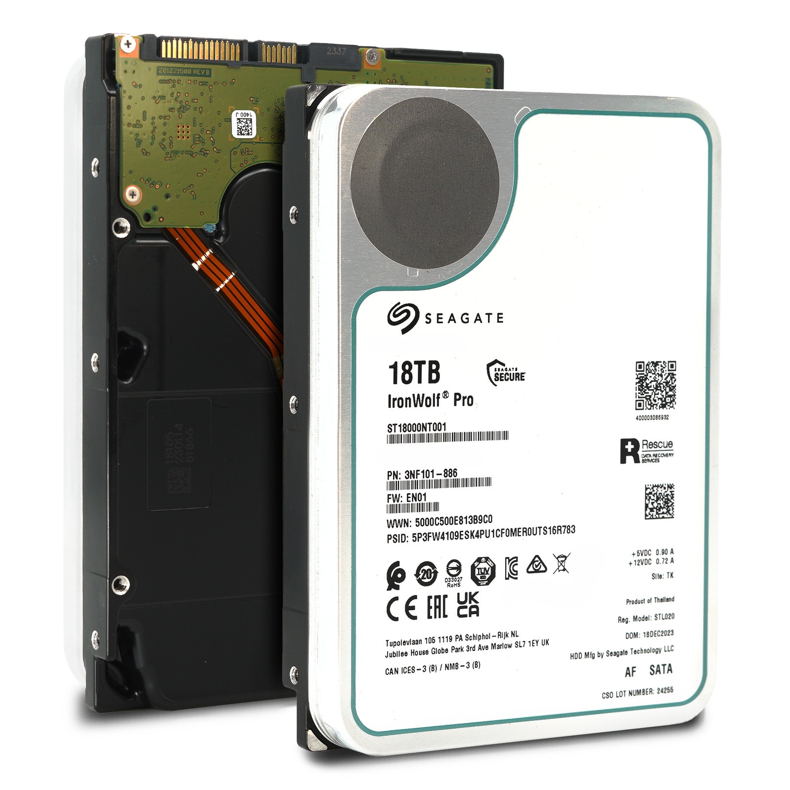 Seagate Ironwolf Pro 18TB ST18000NT001 7.2K RPM SATA 6Gb/s 512e 3.5" HDD