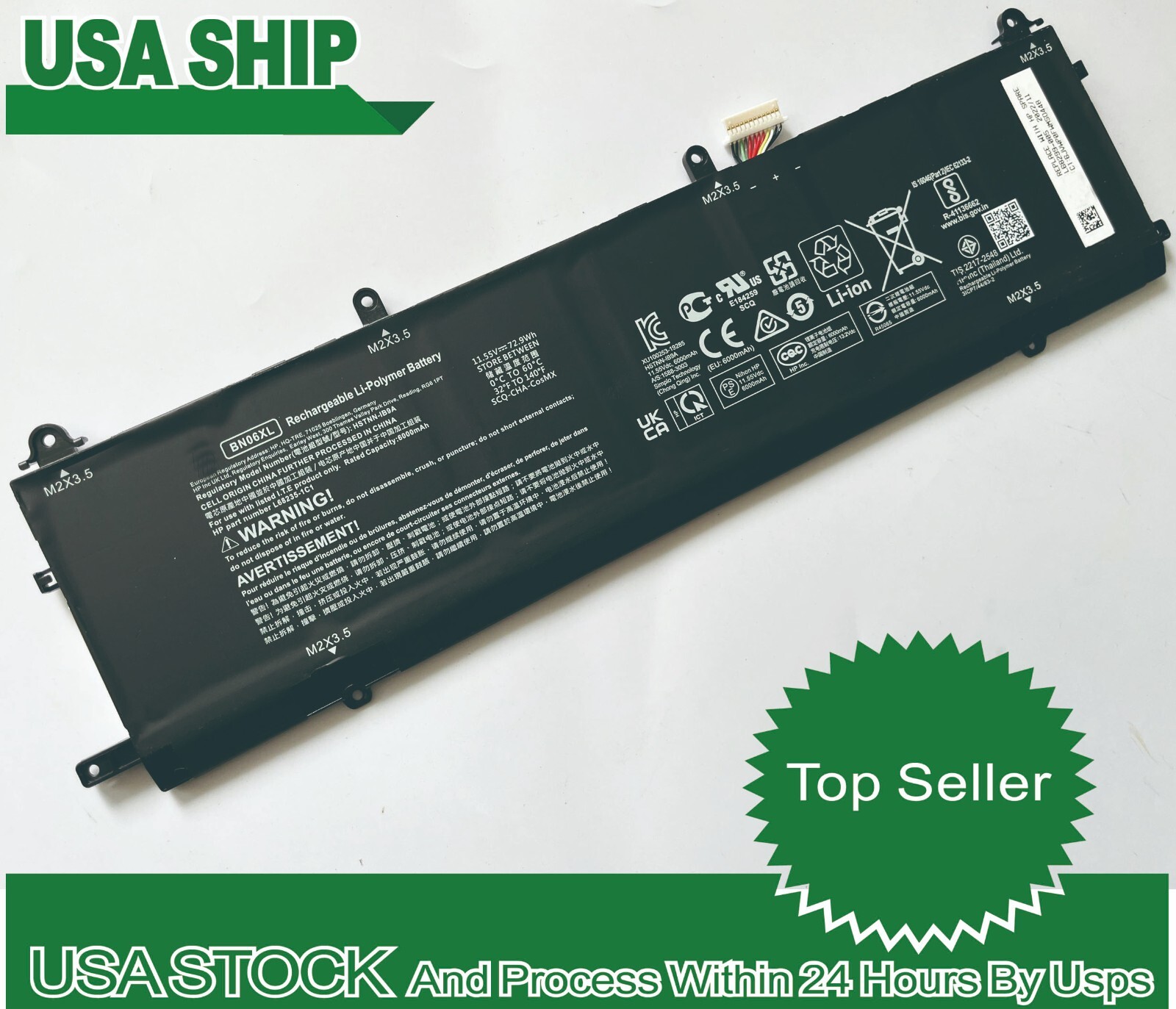 New Genuine BN06XL 72.9Wh Battery for HP Spectre X360 Convertible 15-EB serie