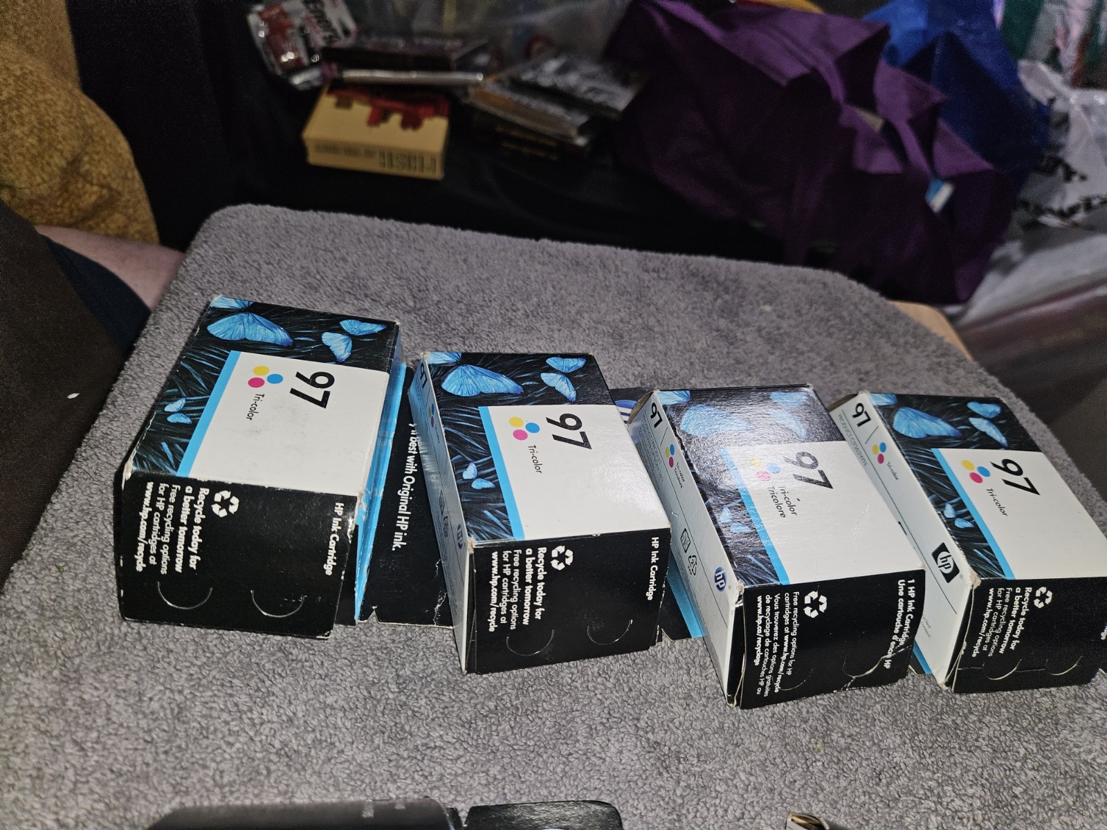 Lot Of (4) HP 97 Tri-Color Ink Cartridge EXPIRED 2015/2017  C9363WN#140 Sealed 