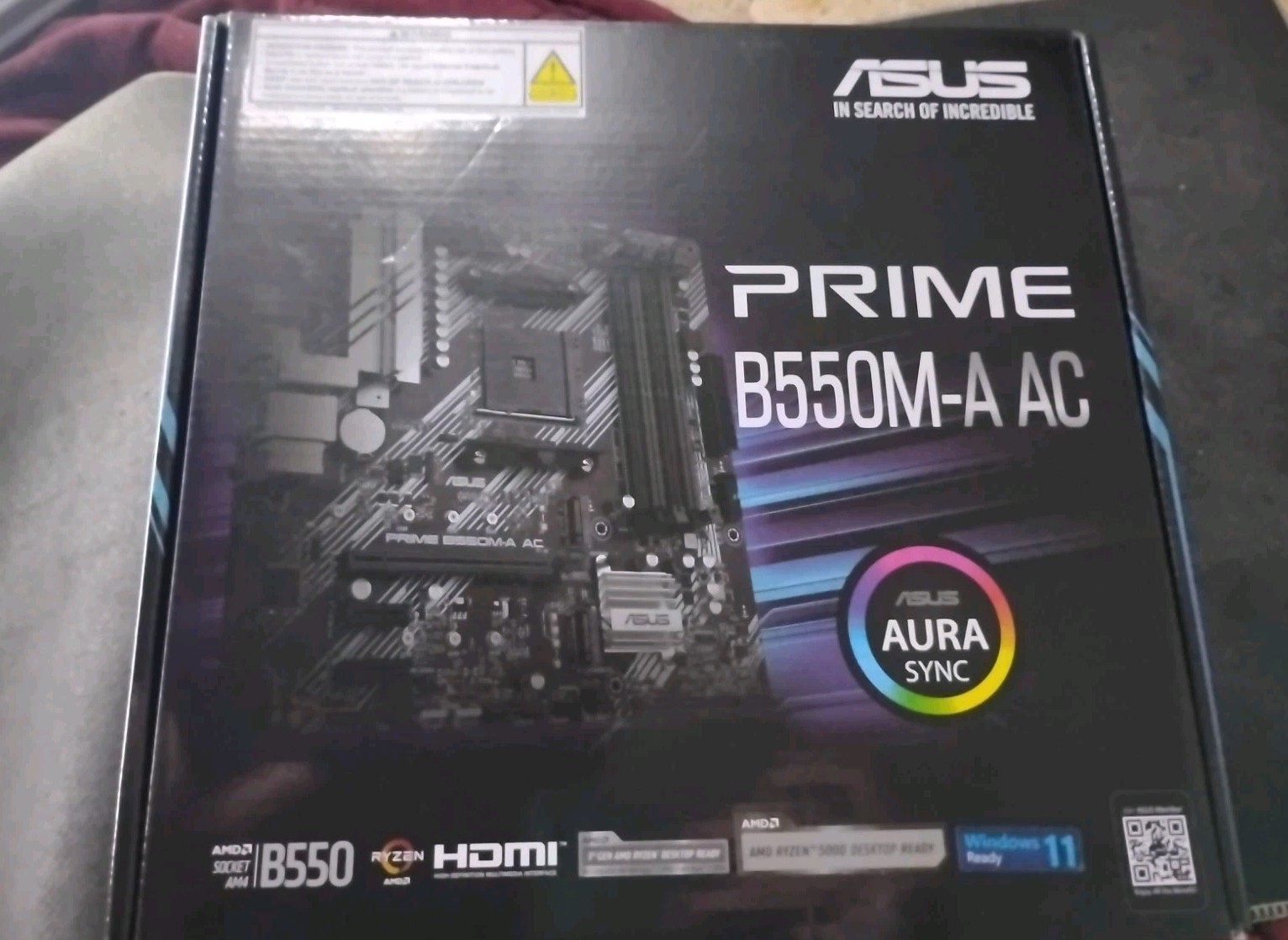 ASUS Prime B550M-A AC Socket AM4 AMD Motherboard - 90MB15K0-MVAAY0