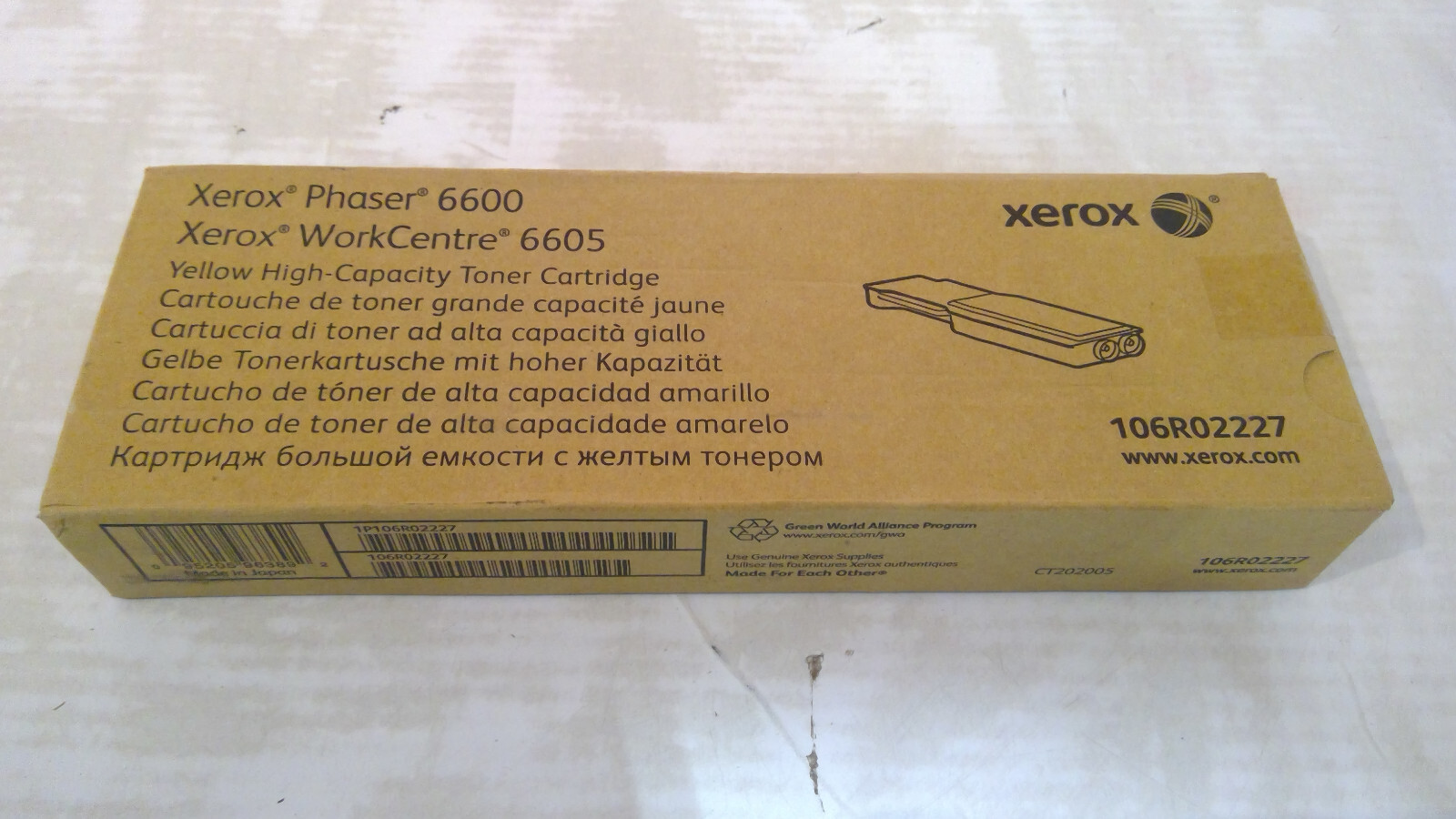 Genuine Xerox Phaser 6600 High Capacity Yellow Toner 106R02227 106R2227