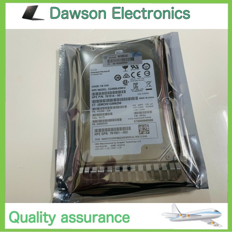 NewHP 781516-B21 781514-001 781577-001 600GB 12G SAS 10K 2.5 in SC ENT Hard