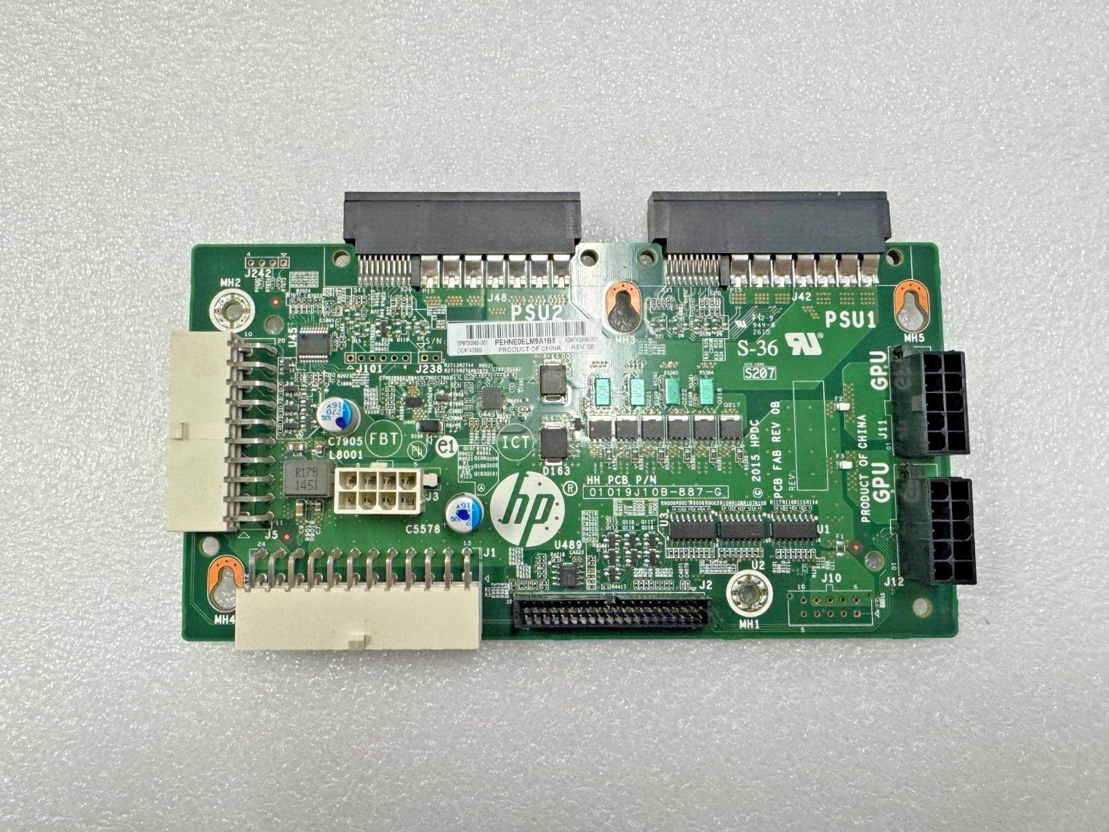HP ML350 Gen9 2-Slot Power Supply Backplane Board 743999-001 780968-001