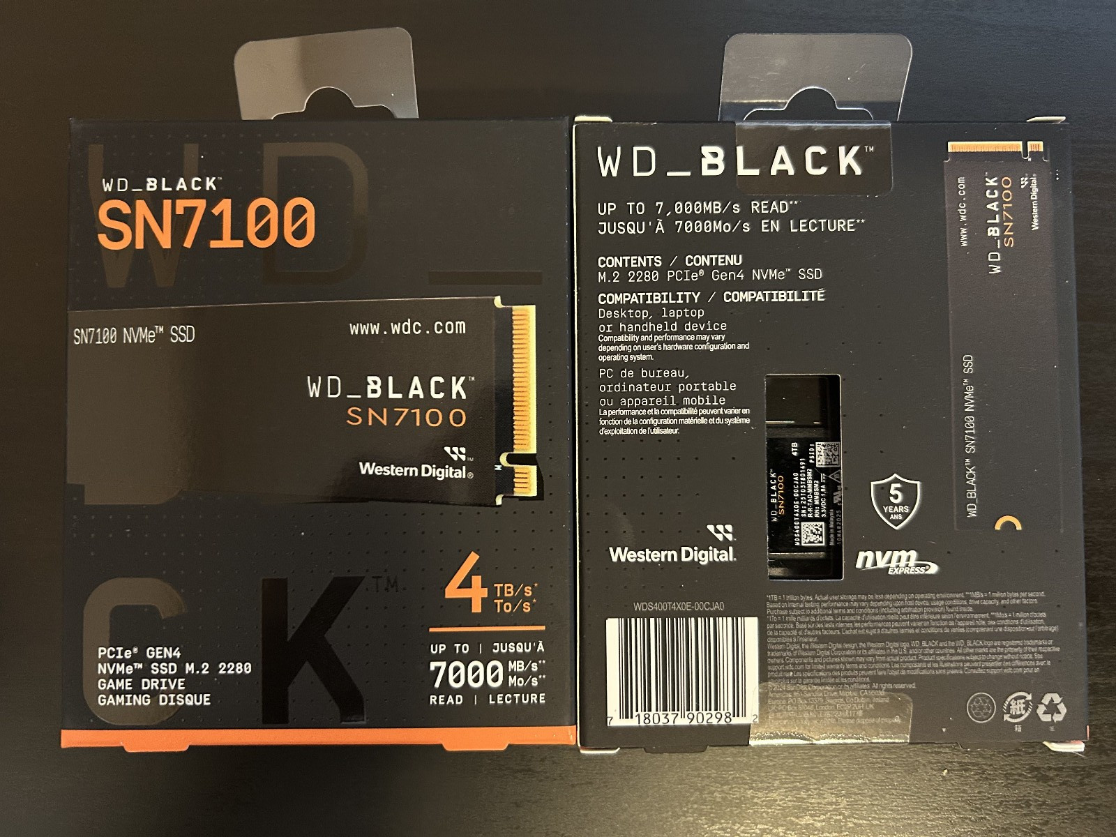 New sealed Western Digital SN7100 4TB M.2 2280 NVMe SSD