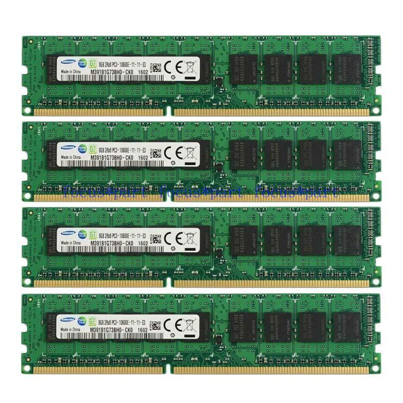 DDR3 32GB (4x8GB) PC3-10600E 1333MHz ECC Unbuffered UDIMM Memory for HP Z220 CMT