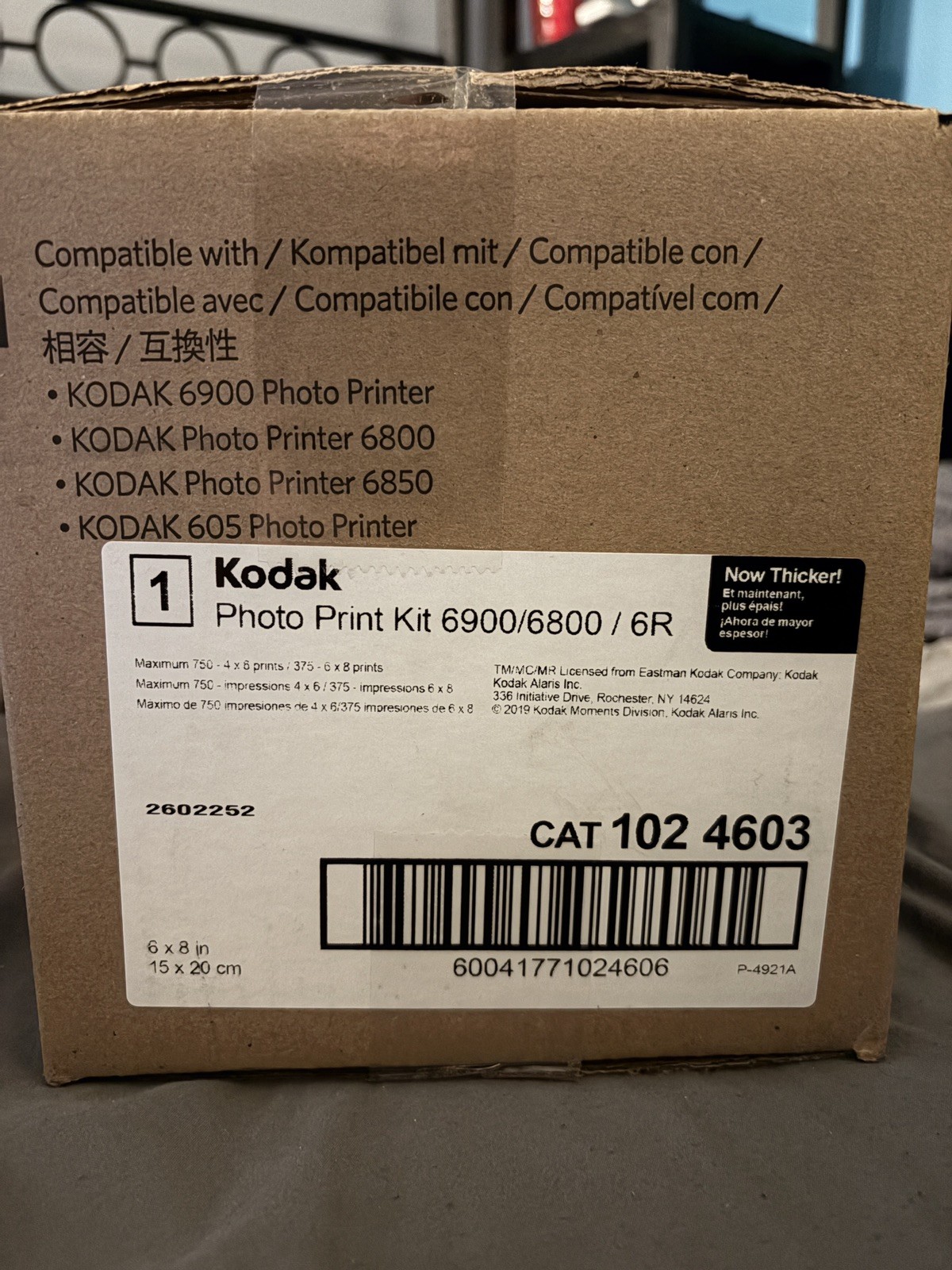 Kodak 4x6/6x8  Photo Print 6R Kit for 6800/6850 Printers  (750 4x6 Prints)