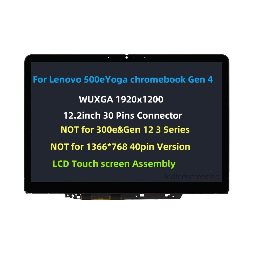 For Lenovo 500e Yoga Chromebook Gen 4 82W4001SUS LCD Touch Screen Replacement 