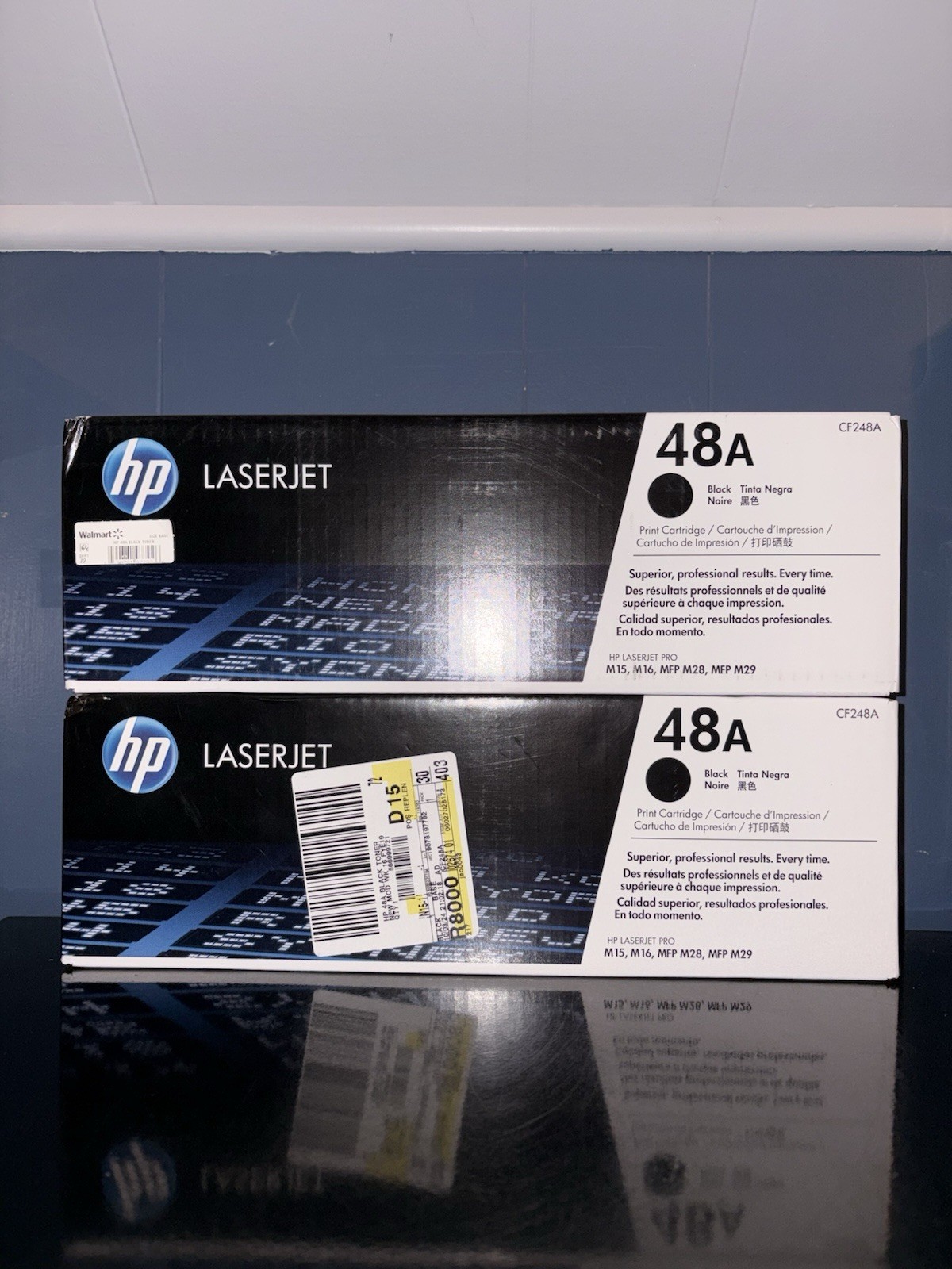 HP 48A Black LaserJet Toner Cartridge CF248A New OEM Genuine Lot Of 2