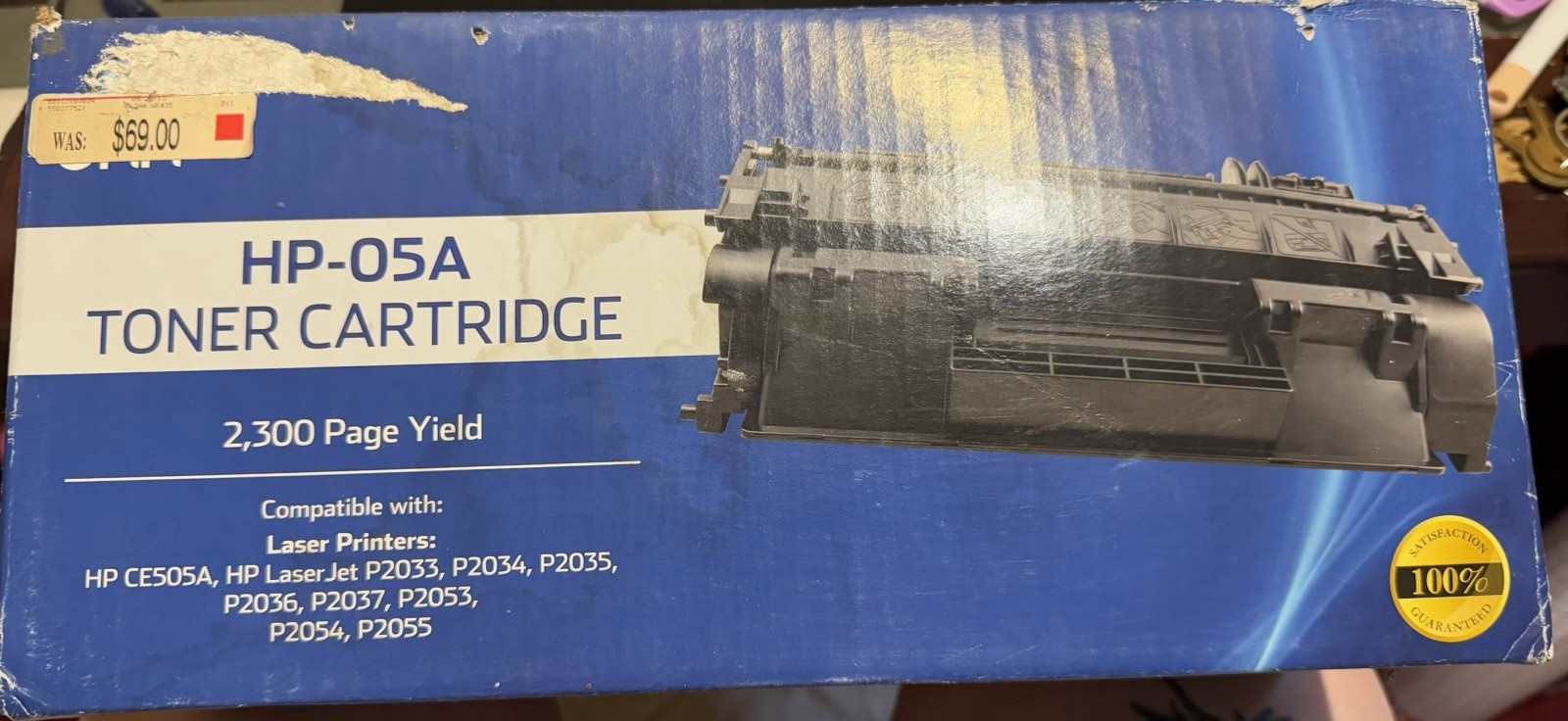 Onn HP-05A Black Laser Toner Cartridge, Brand New Sealed