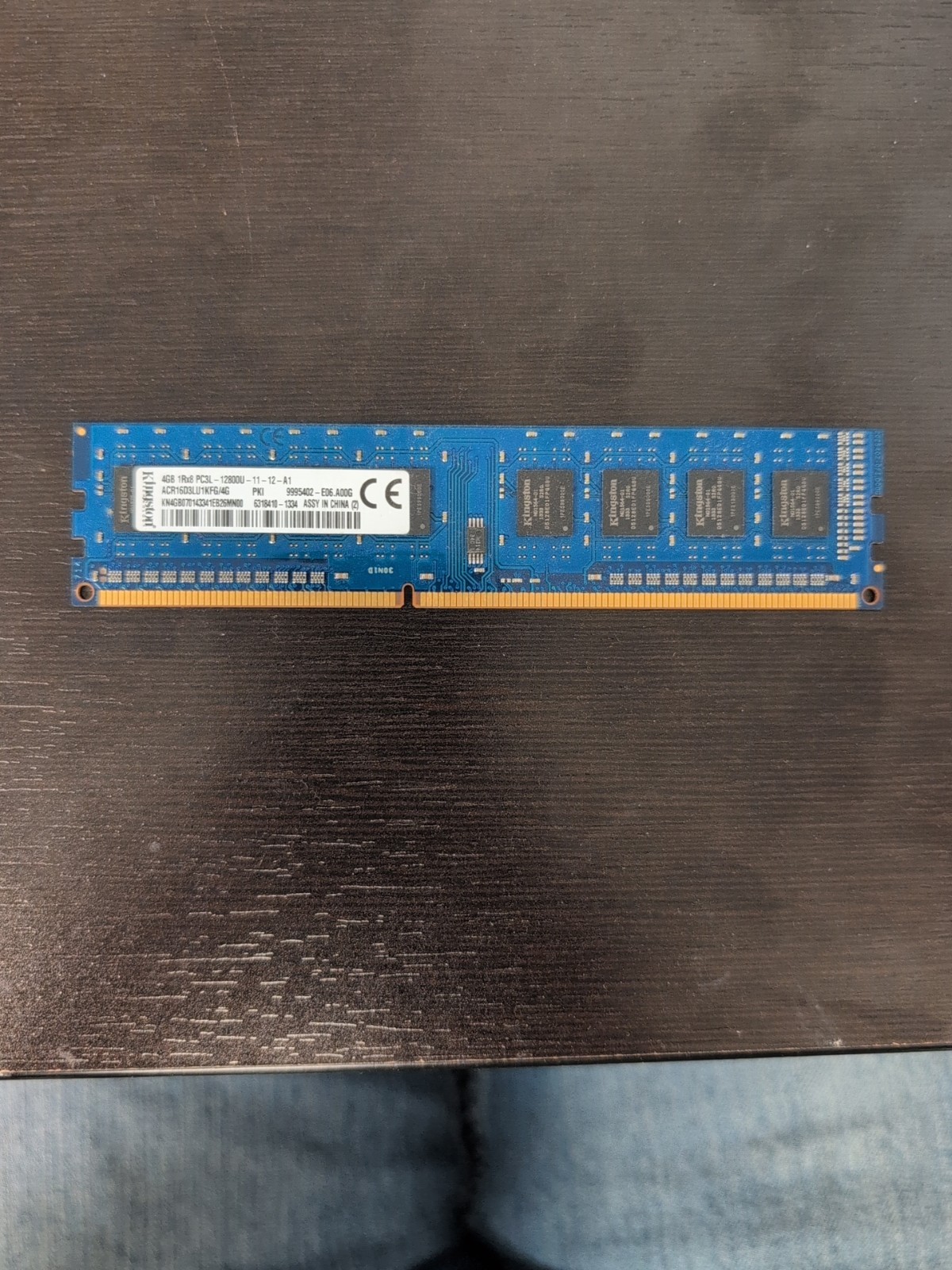 Kingston ACR16D3LU1KFG/4G 4GB PC3L-12800U DDR3L-1600MHz Memory. SKU219193