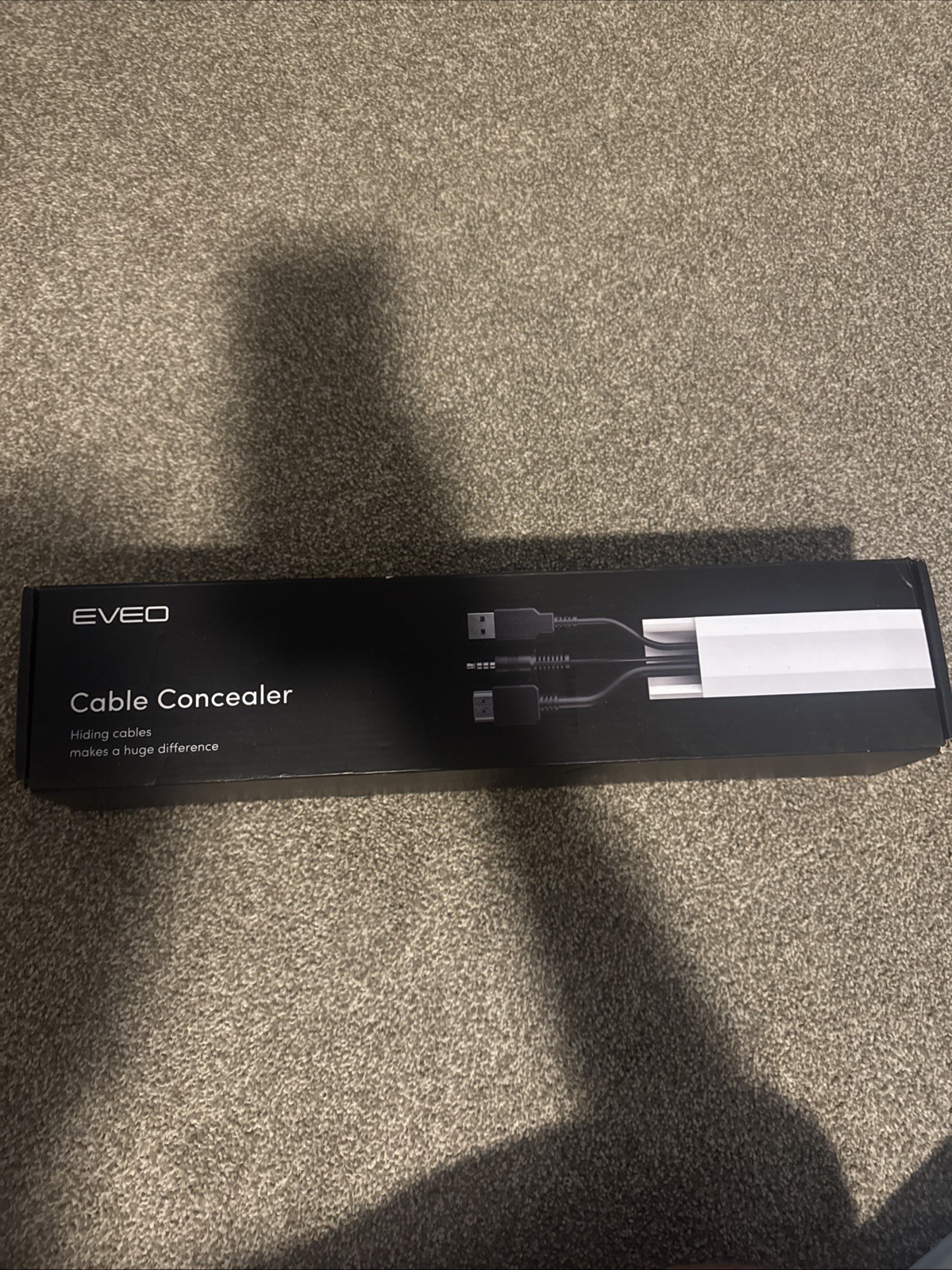 EVEO Cable Concealer- Cable Hider- Paintable Cable/Wire Concealer OPEN BOX