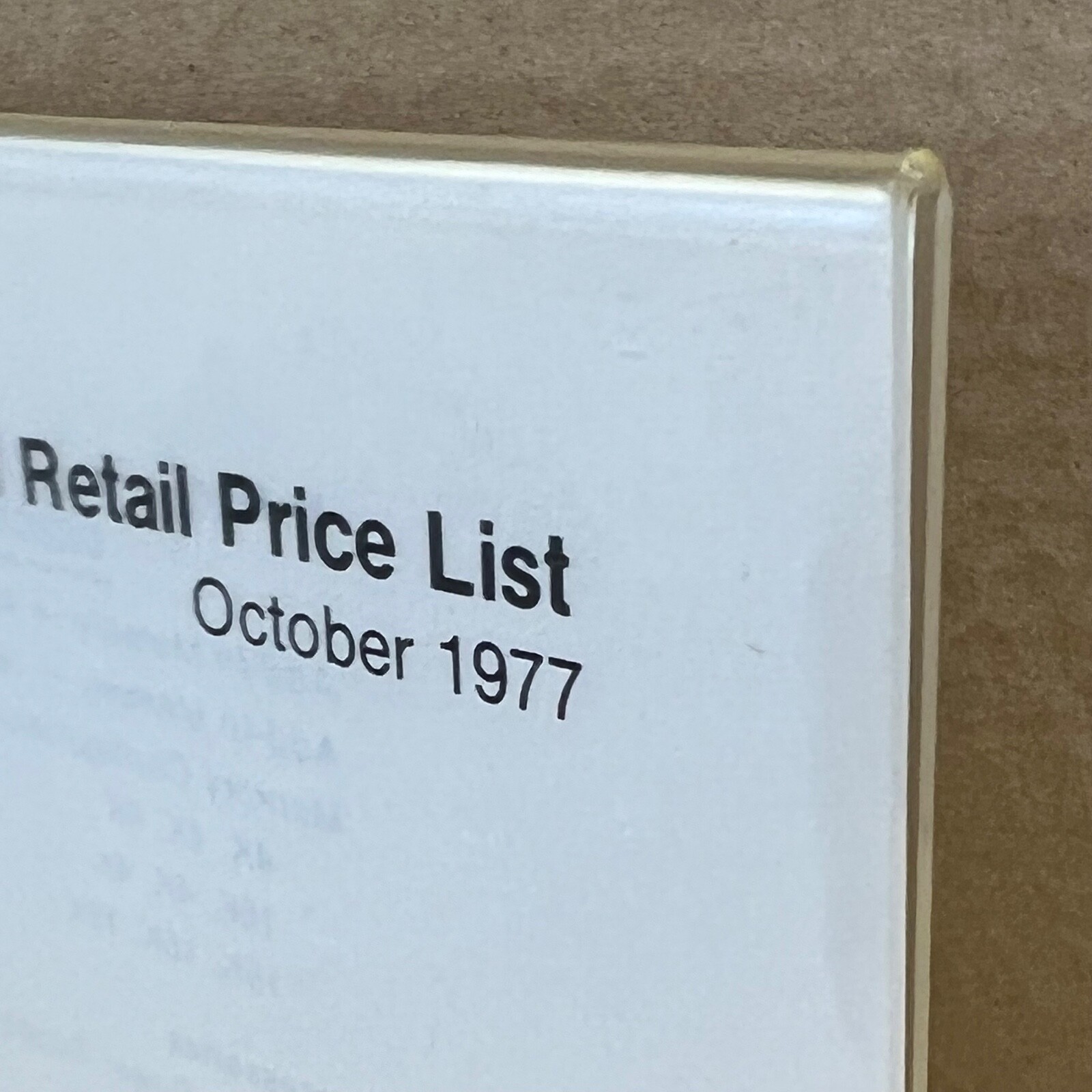 NOT COPY - From 1977 Apple Computer II Price List - RARE Vintage Apple-fan