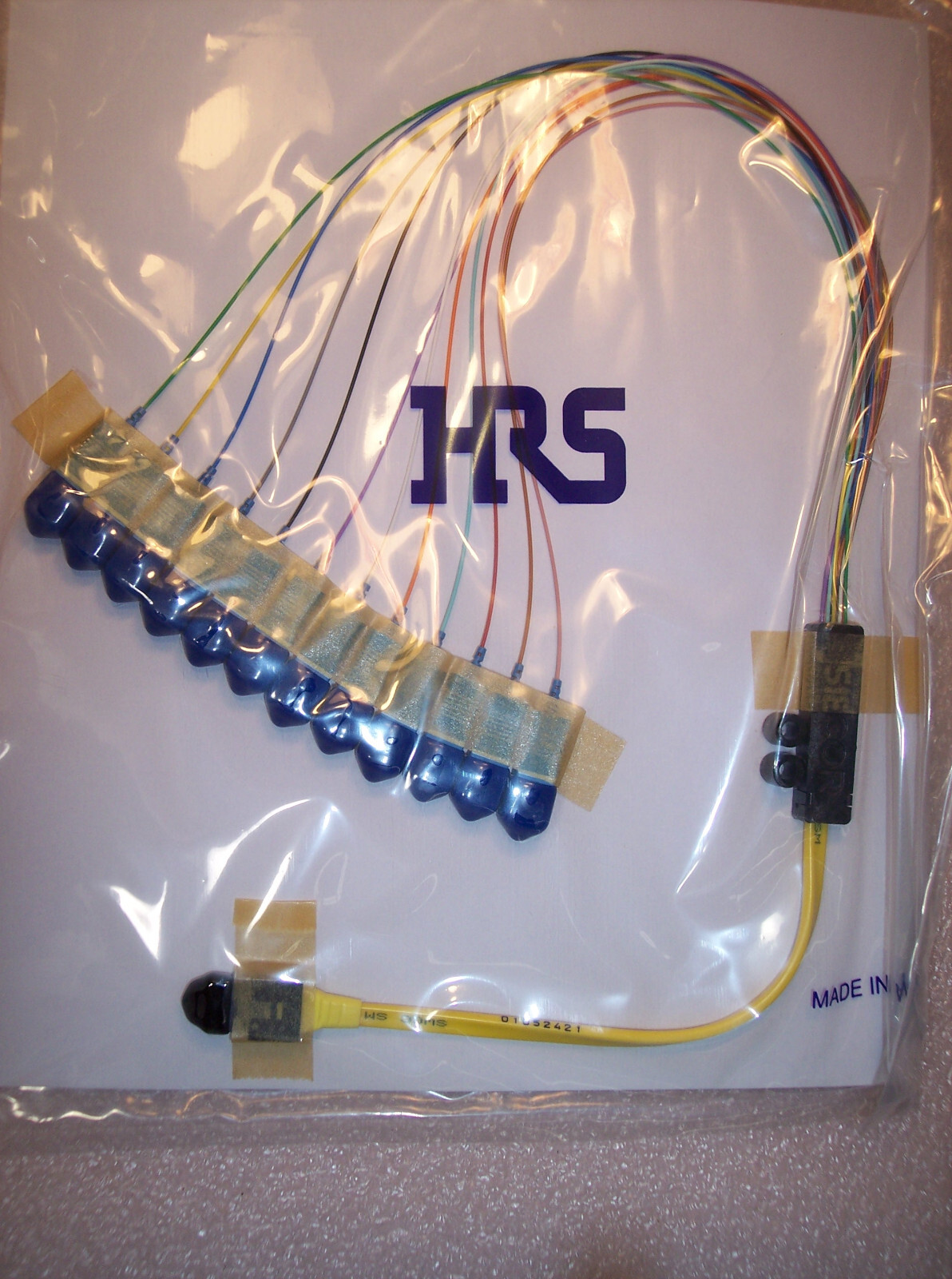 QTY (1) HMDT12 HIROSE 12 WAY RIBBON CABLE PLUG FIBER OPTIC CONNECTOR CL792
