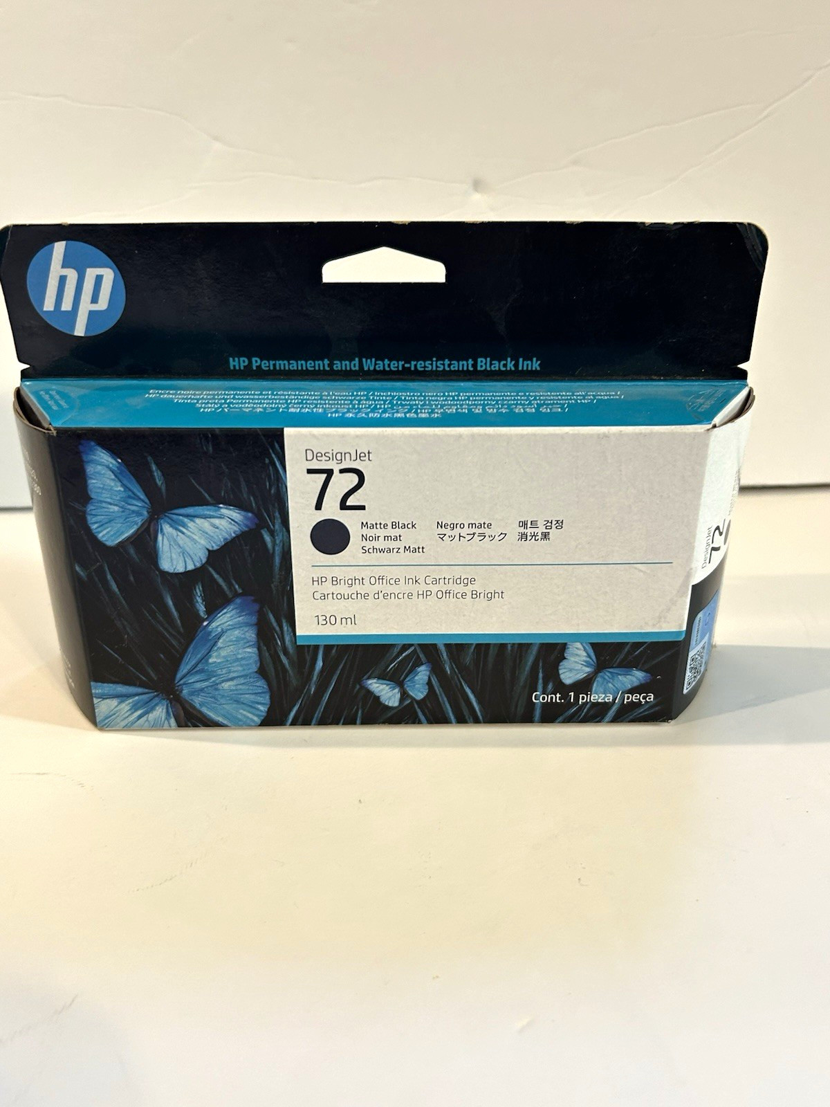 New Genuine HP 72 Matte Black Ink Cartridge 130ml C9403A April 2026 OEM Sealed