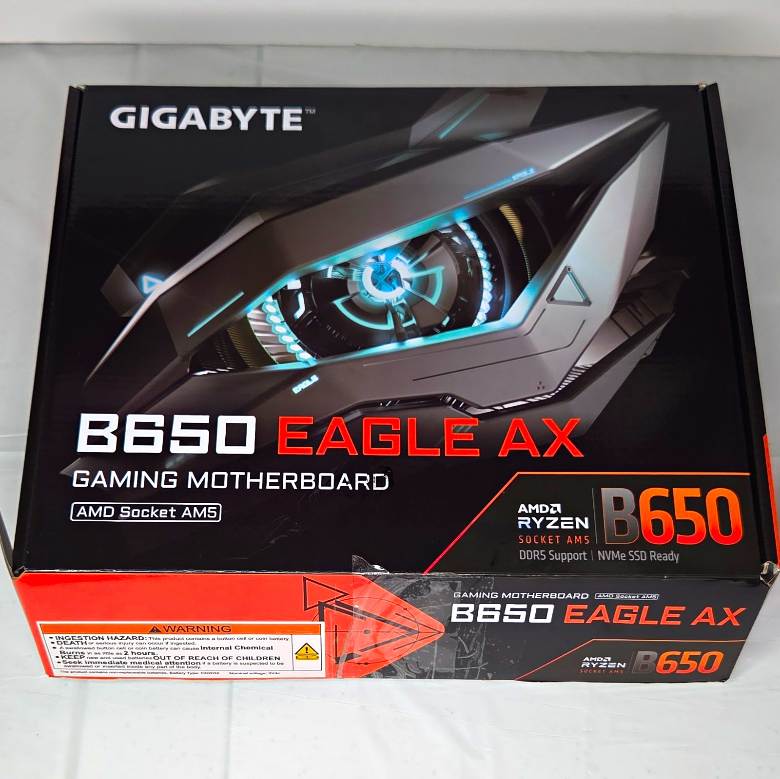 GIGABYTE B650 EAGLE AX ATX AM5 DDR5 Gaming Motherboard 4 DIMM HDMI