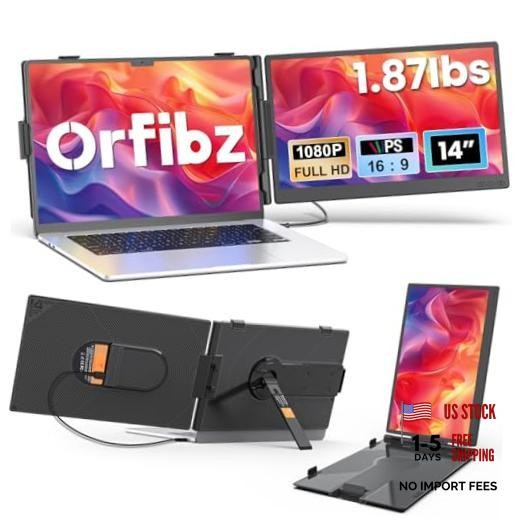 Laptop Screen Extender 1.87lbs Ultra-Portable & Ultra Slim, 14.2" 14.2" Black