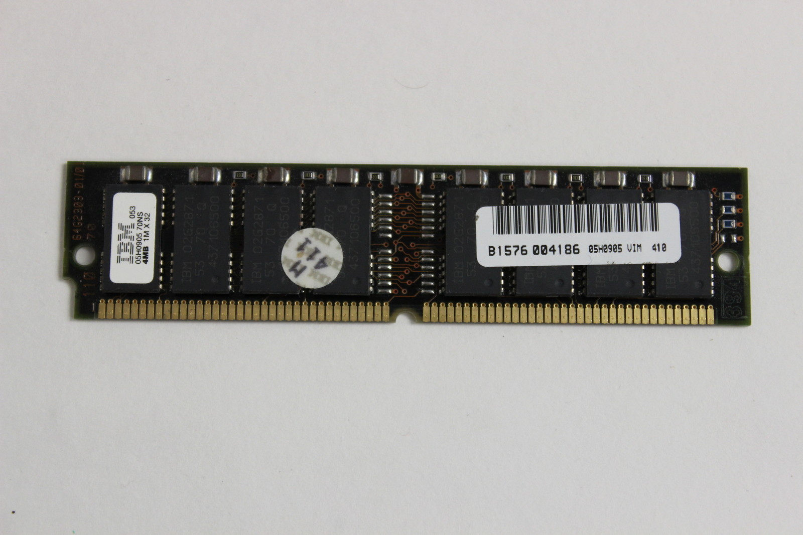IBM 92G7540 4MB 70NS 72 PIN SIMM 05H0905 92G7539  WITH WARRANTY