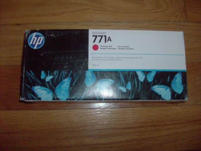 2021 GENUINE HP 771A Chromatic Red 775ml Cartridge B6Y16A DESIGNJET Z6200 SEALED
