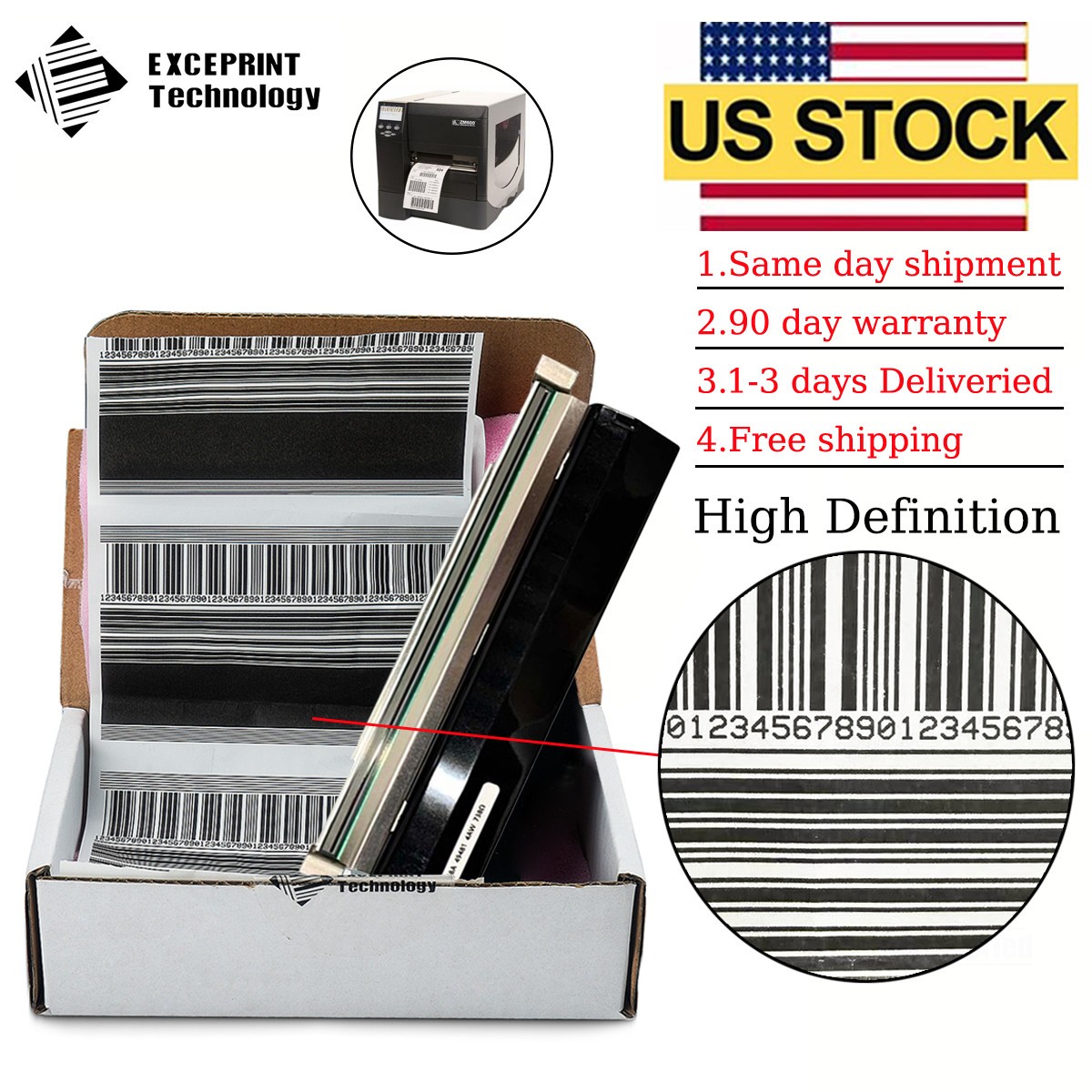 ✅79803M Printhead for Zebra ZM600 Thermal Label Barcode Printer 203dpi US STOCK✅