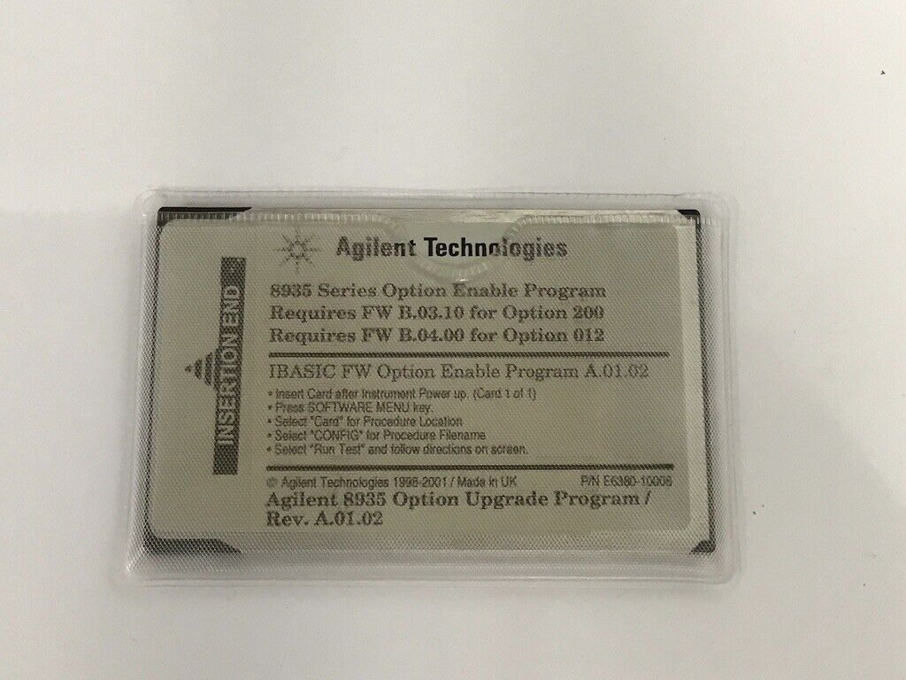 Vintage NEW HP Hewlett Packard Memory Card PCMCIA Bytes 8935 Update E6380-10006