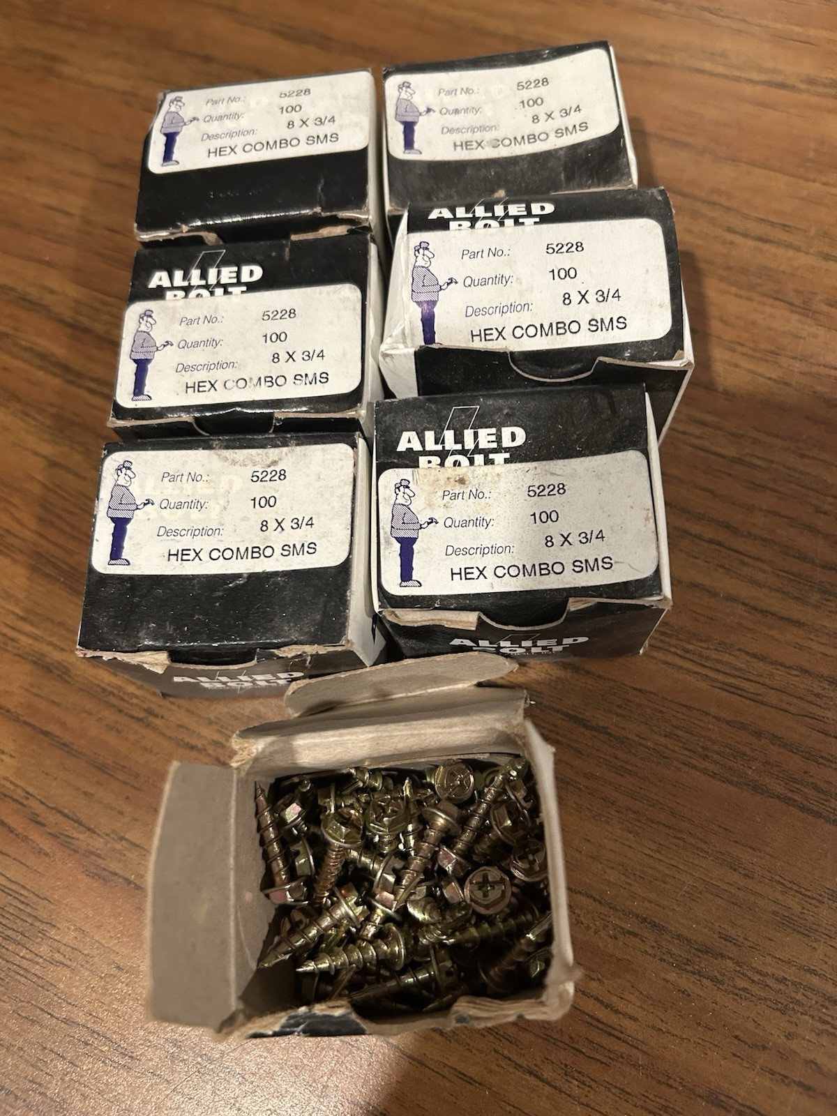 Allied Bolt Hex Screws Lot 8x3/4