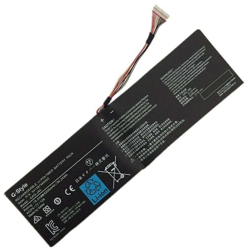 Genuine GAG-J40 battery for Gigabyte Aero 15 14 V7 14-W-CF2 15x 15w 14-P64WV6