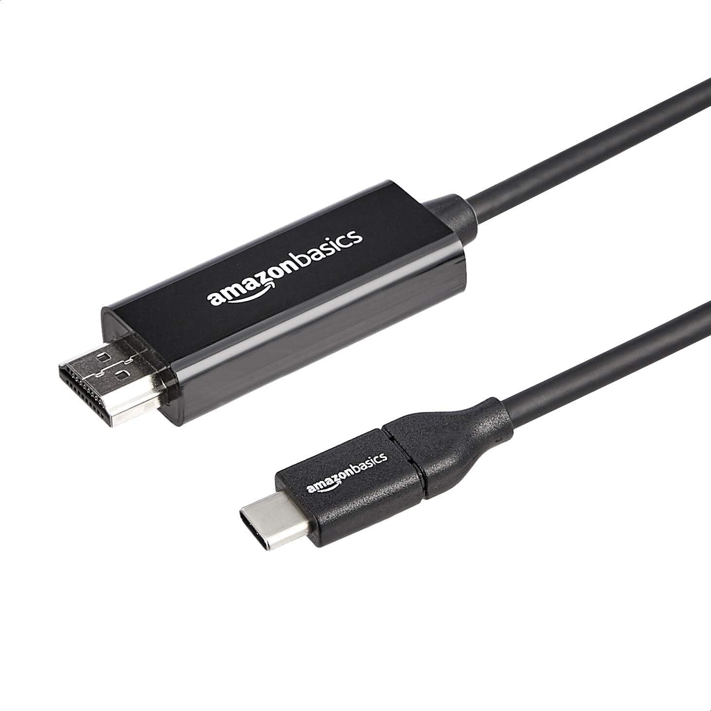 Amazon Basics USB-C to HDMI Cable Adapter, 4K@30Hz, 3 FT, Black (A270)