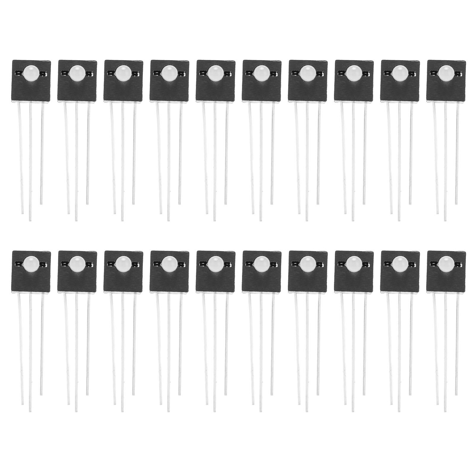20Pcs LED Luminous Diode Lamp Holder 1‑Hole 2‑Color 3‑Pin Common Anode Light