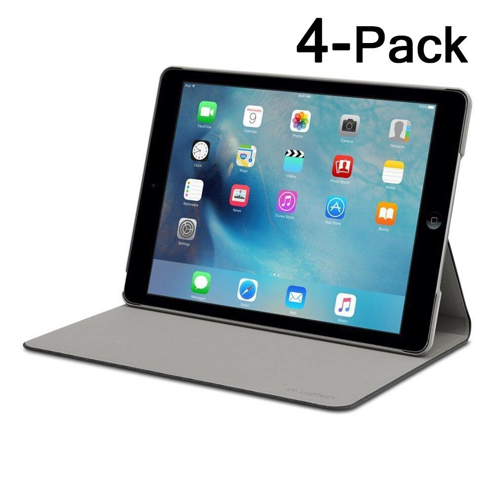 4-Pack NEW Logitech Hinge Flexible Protective Folio Case for iPad Air 2 - Black