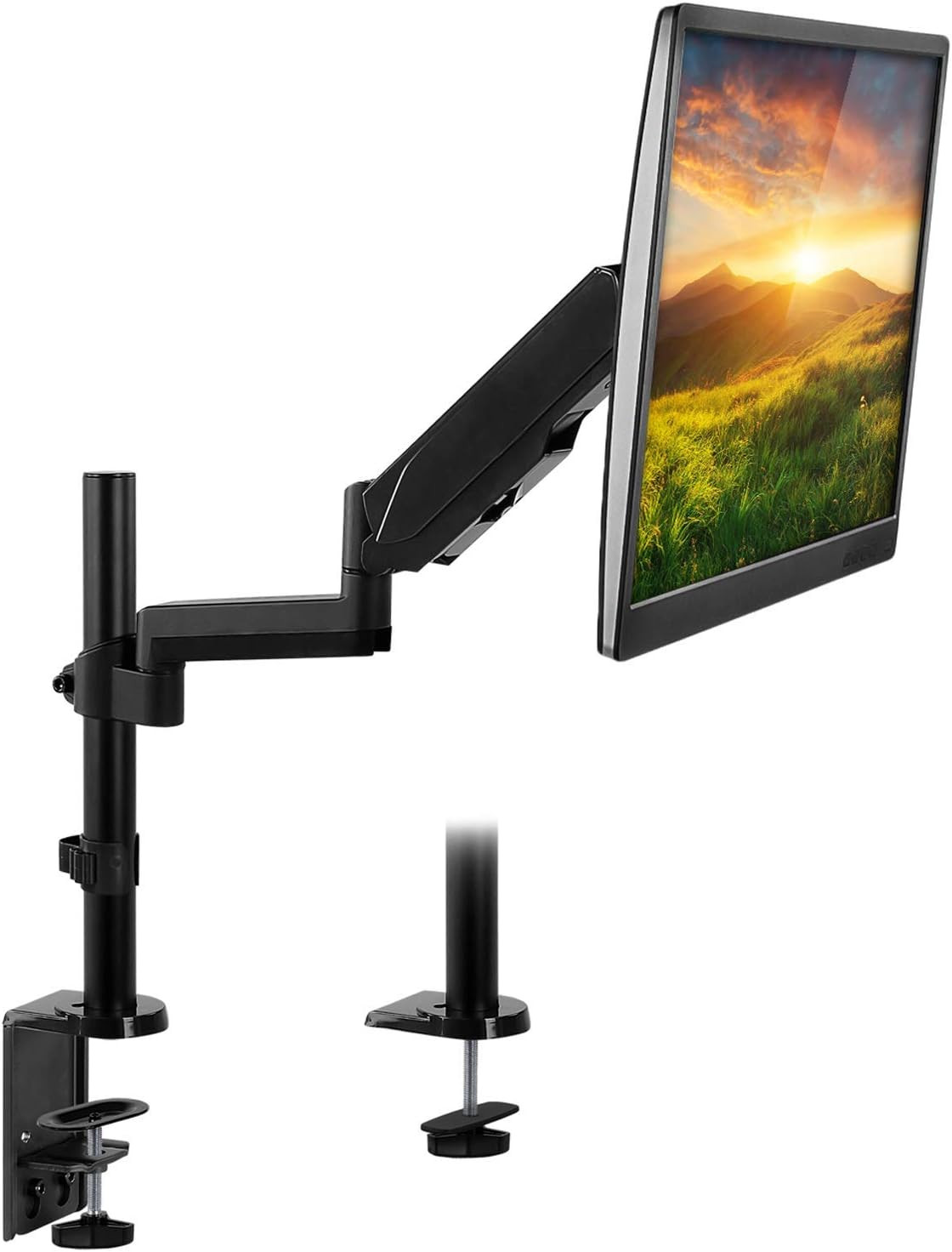 Mount-It Single Monitor Arm Desk Mount with Gas Spring, Height Adjustable