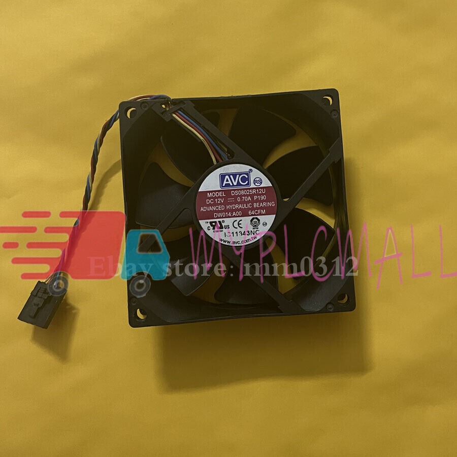 New AVC DS08025R12U P190 DC 12v 0.70A 8025 80×80×25mm 64cfm PWM Fan 4-pin