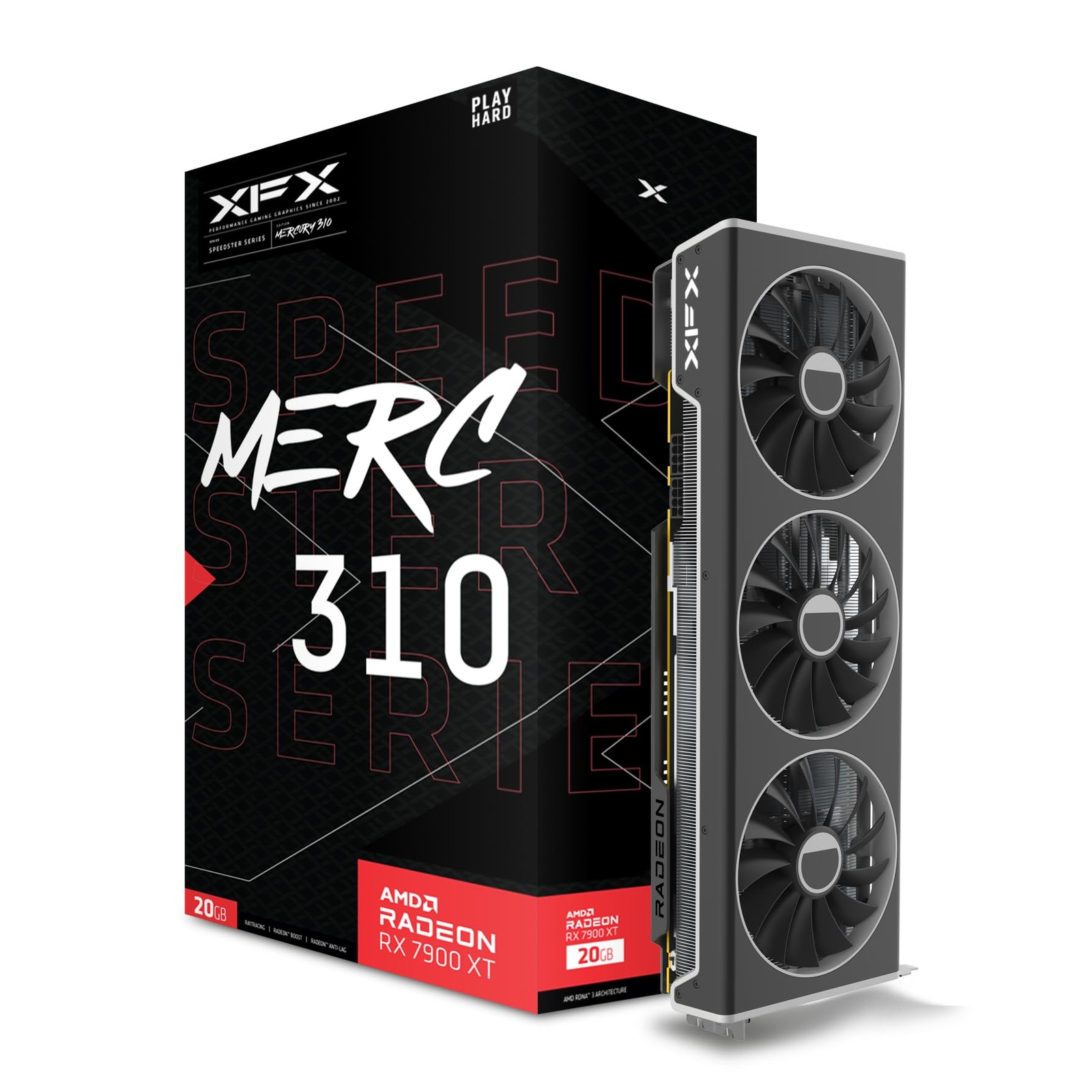 NEW XFX Speedster MERC310 AMD RX 7900 XT Graphics Card 20GB GDDR6 3 RX-79TMERCUR