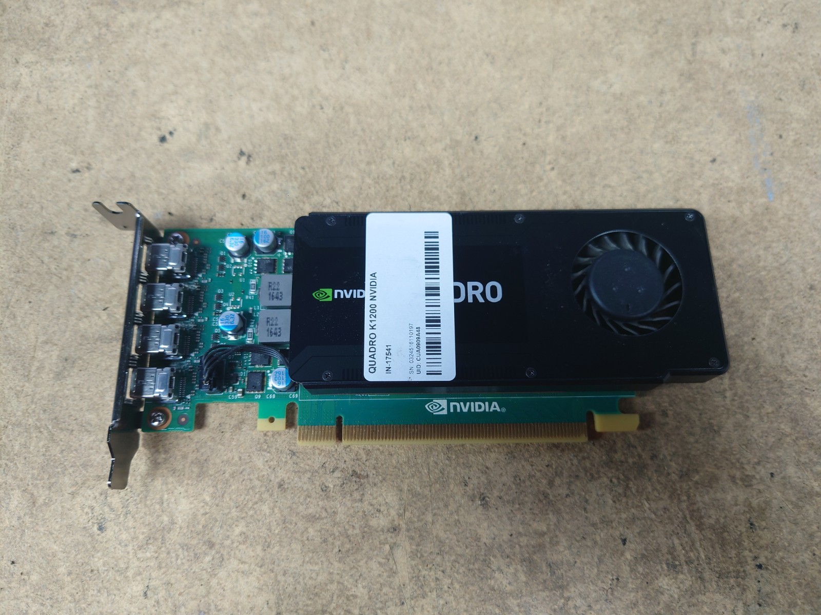 PNY NVIDIA Quadro K1200 4GB GDDR5 PCIe 4x Mini DP Graphics Card Low Profile