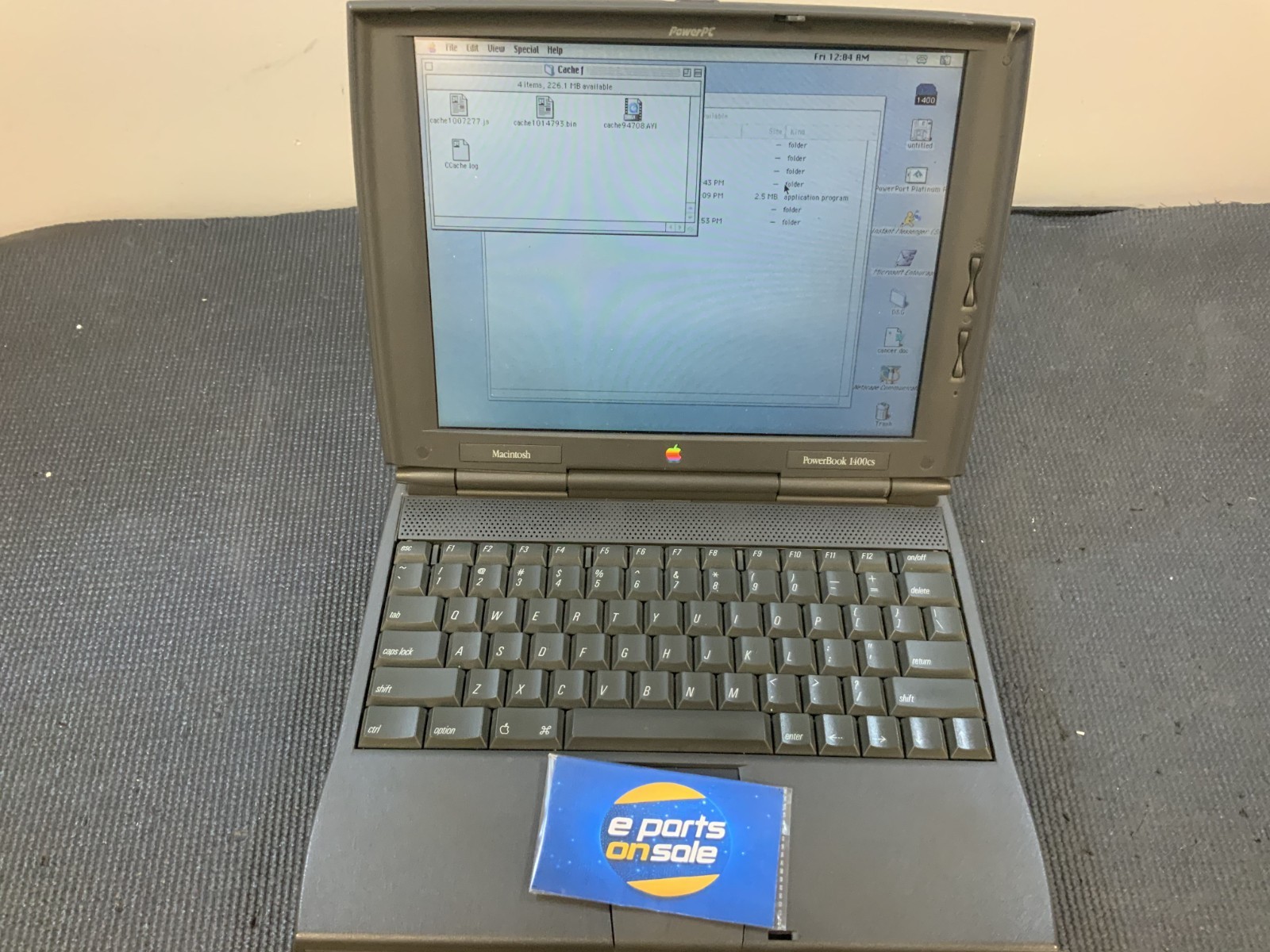 Apple Macintosh PowerBook 1400cs PowerPC 603e 11.3 Display Vintage Laptop RB Q2A