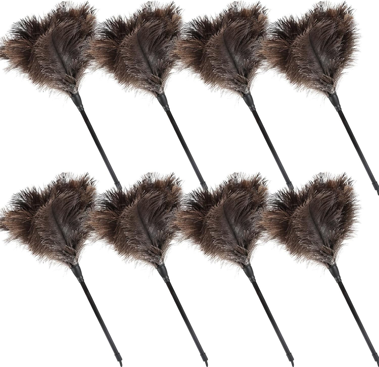 Ostrich Feather Duster 15Inch Natural Fluffy Handheld Feather Dusters Cleaning