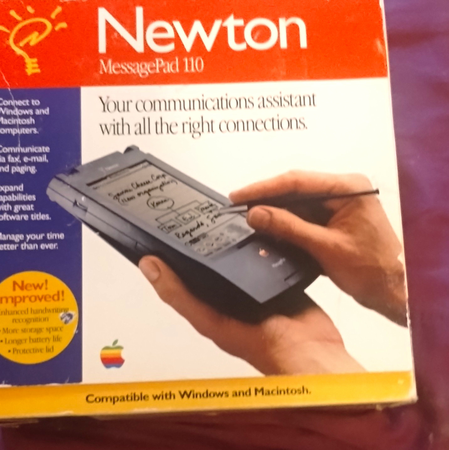 Vintage Apple Newton MessagePad 120 Upgrade (In Original 110 Box) – Brand New