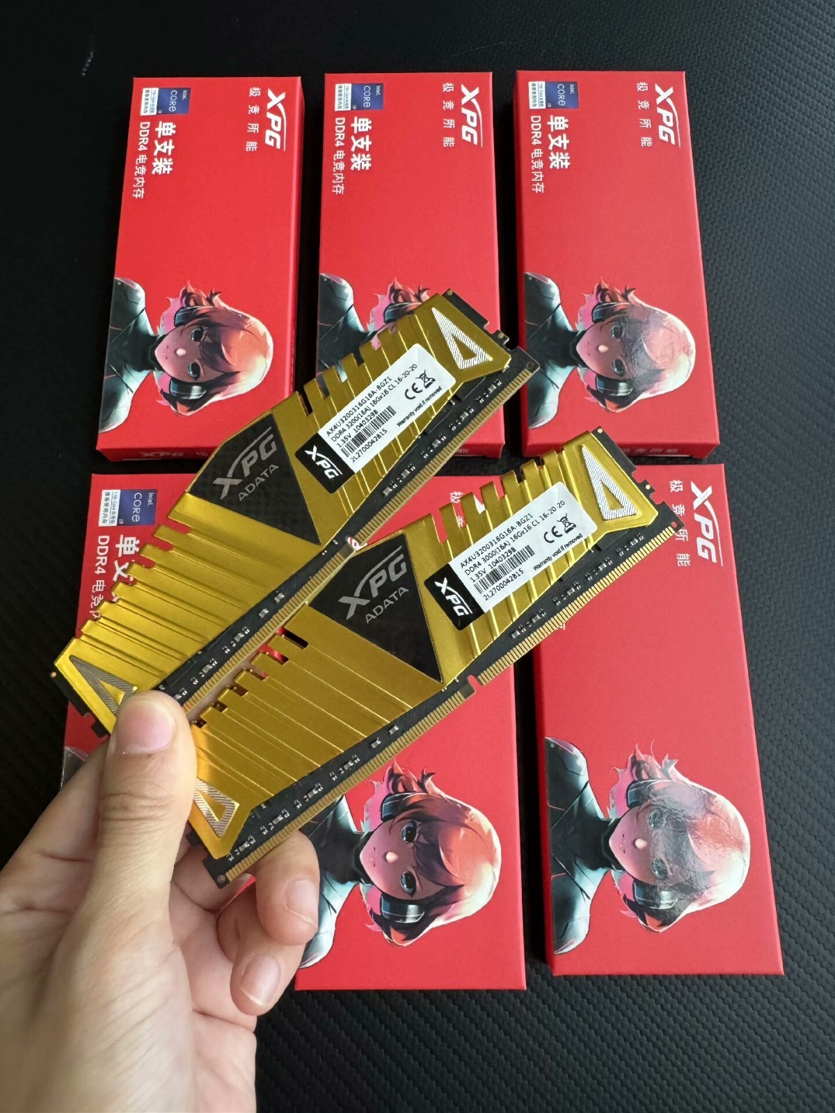 1X ADATA XPG DDR4 3200MHz 16GB  288-Pin Desktop RAM CL16-20-20 1.35V